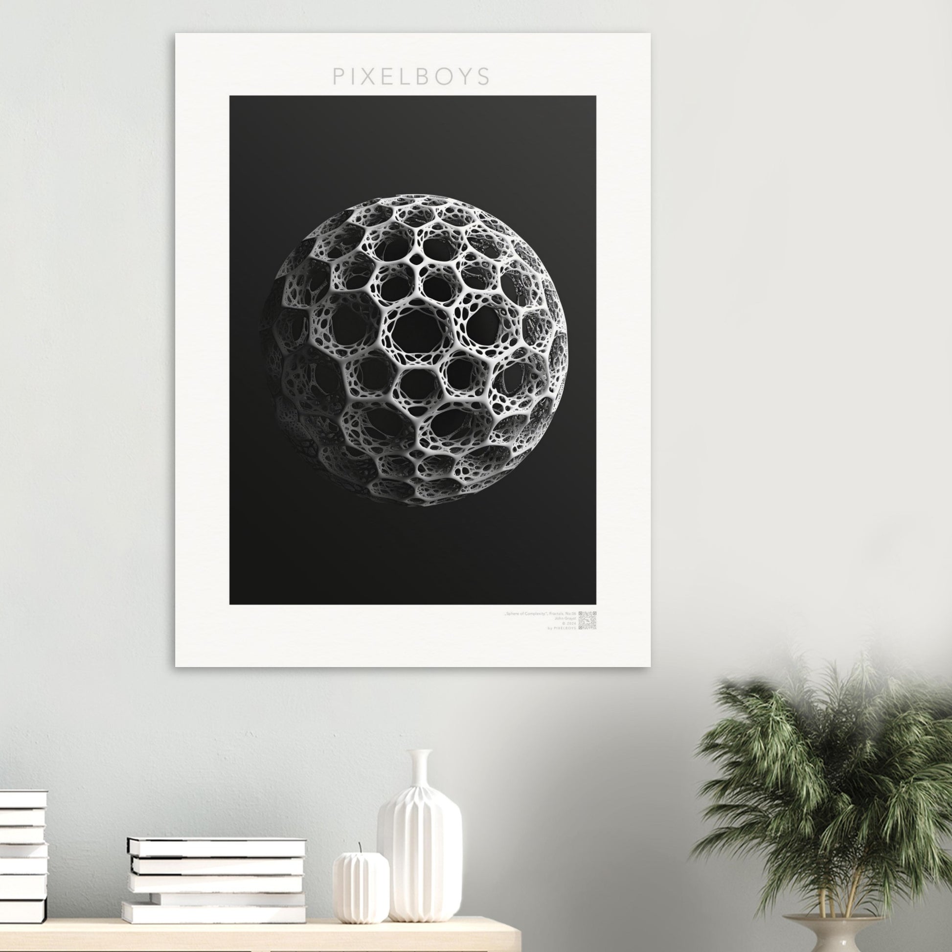 Poster mit Fraktalen - The Sphere of Complexity - John Grayst