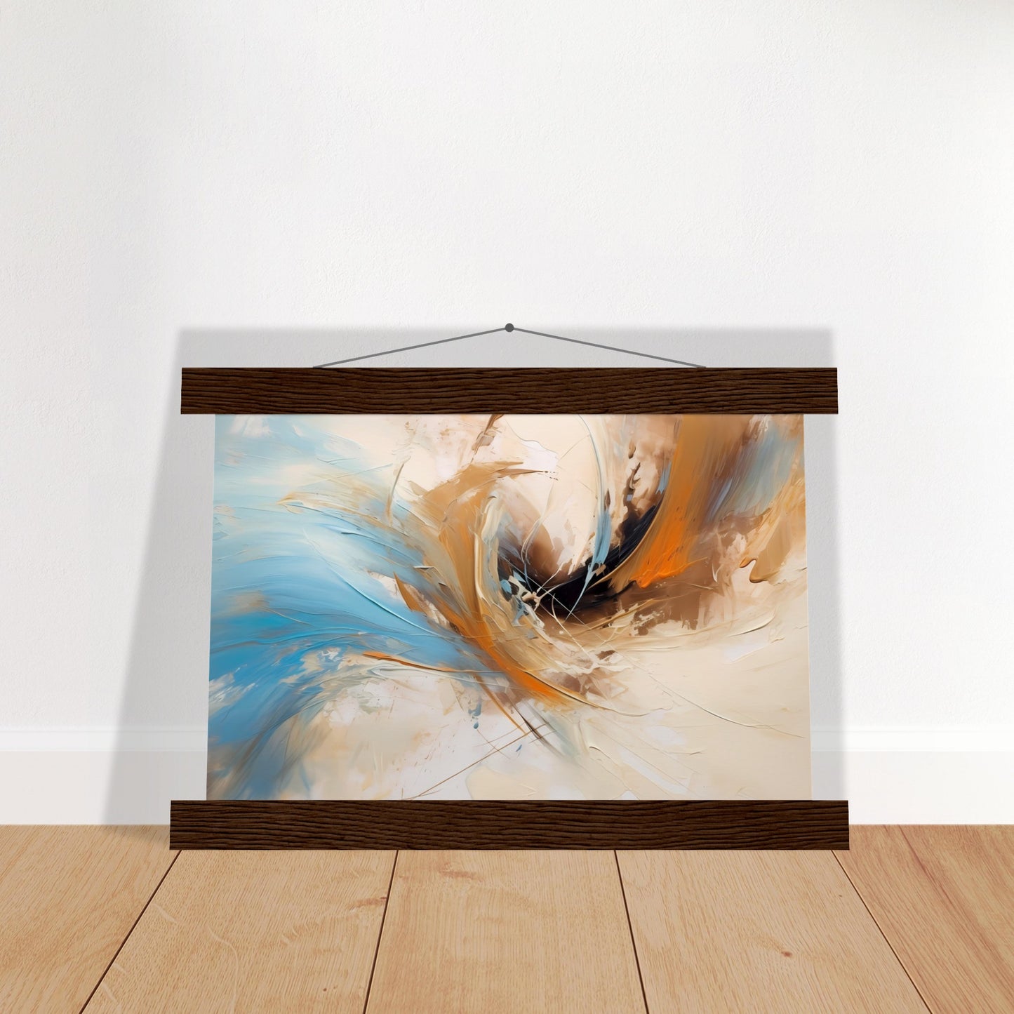 Whirlpool of Life - Poster mit Leisten - Abstract Art - Poster Set mit Holzleisten