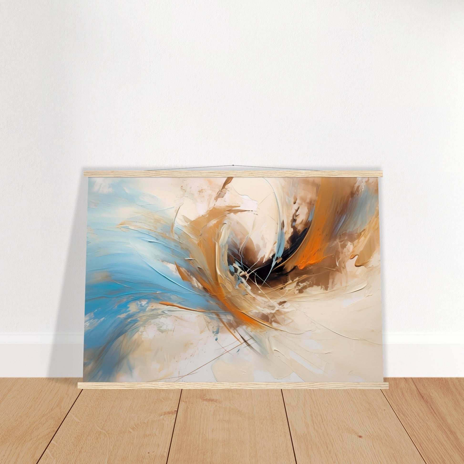 Whirlpool of Life - Poster mit Leisten - Abstract Art - Poster Set mit Holzleisten