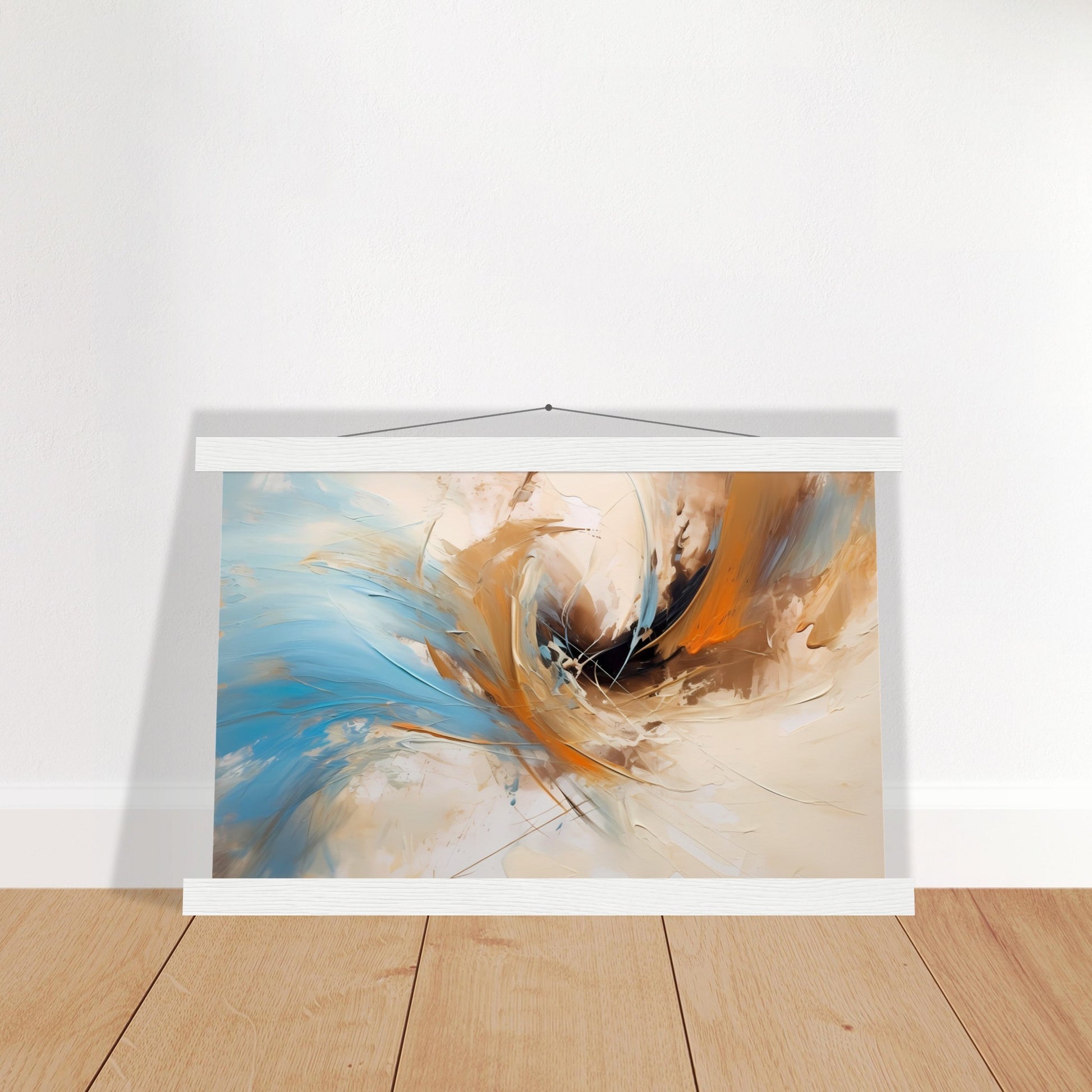 Whirlpool of Life - Poster mit Leisten - Abstract Art - Poster Set mit Holzleisten