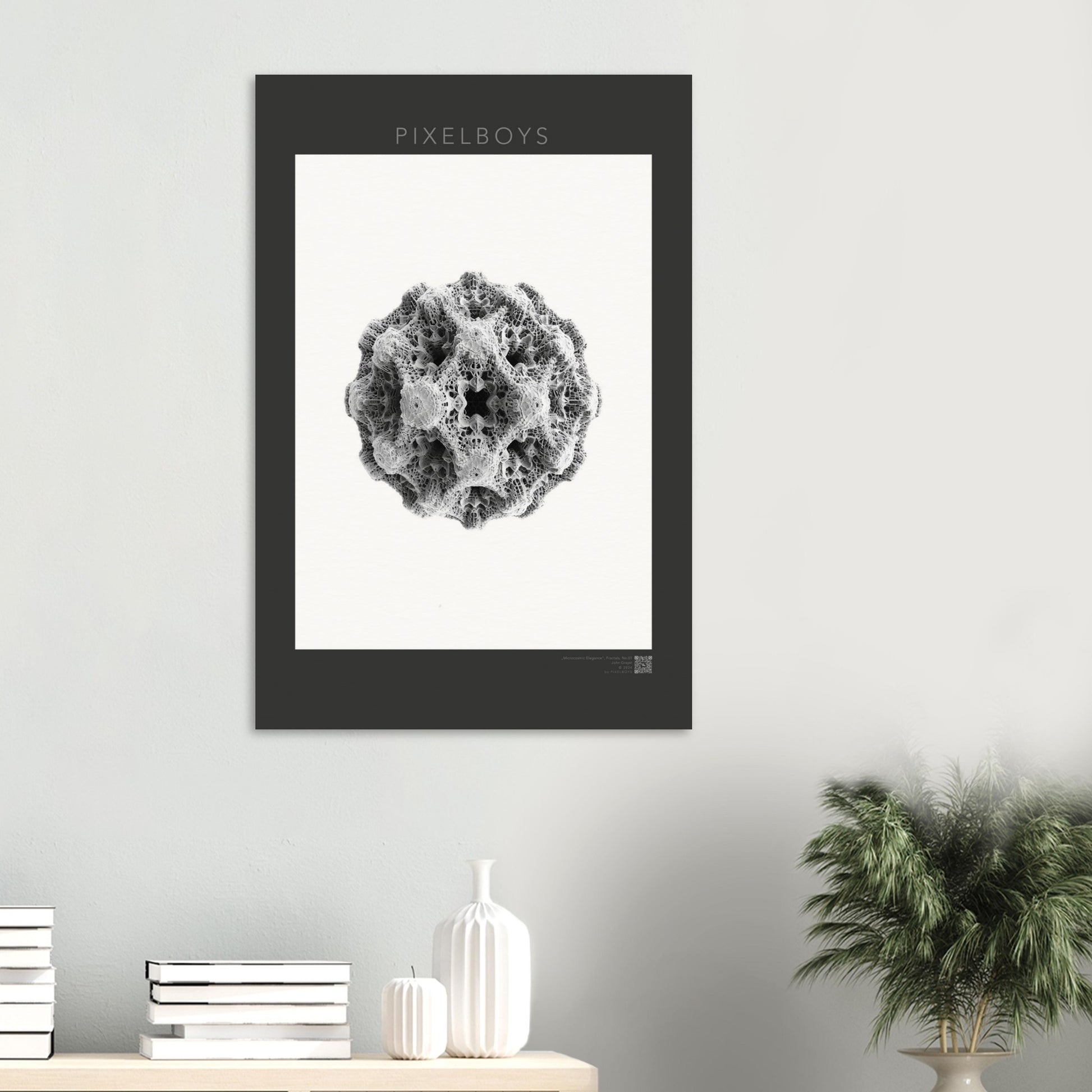 Poster mit Fraktalen - Poster - Microcosmic Elegance - John Grayst by Pixelboys