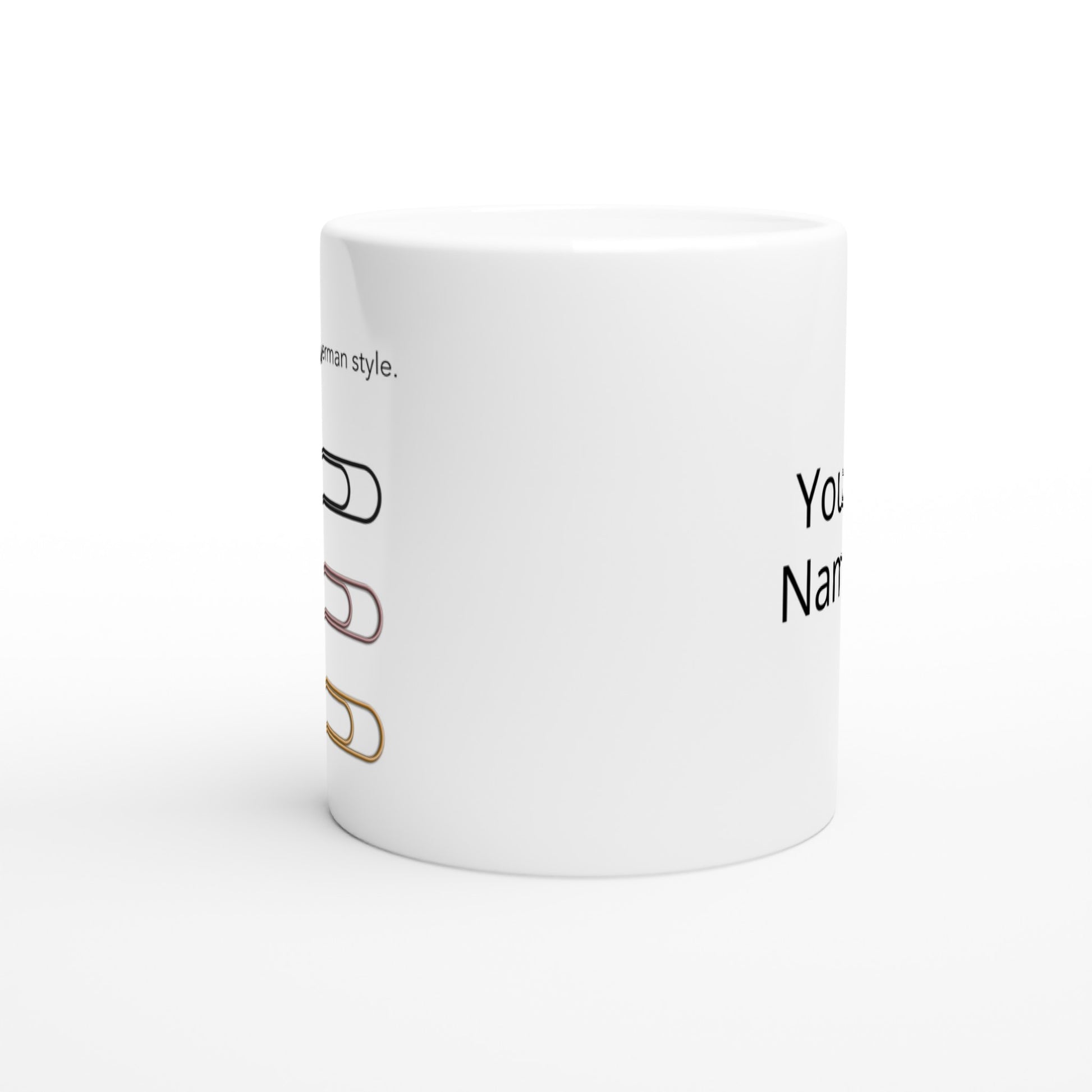 Bedruckte Tasse mit Spruch: diversity german style - Motivationstasse