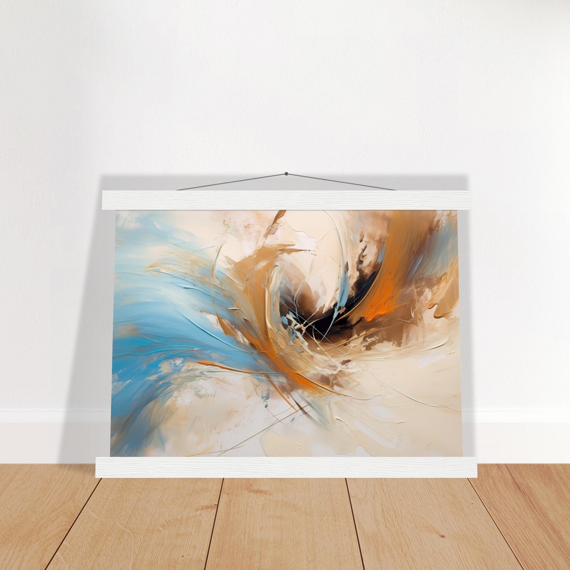 Whirlpool of Life - Poster mit Leisten - Abstract Art - Poster Set mit Holzleisten