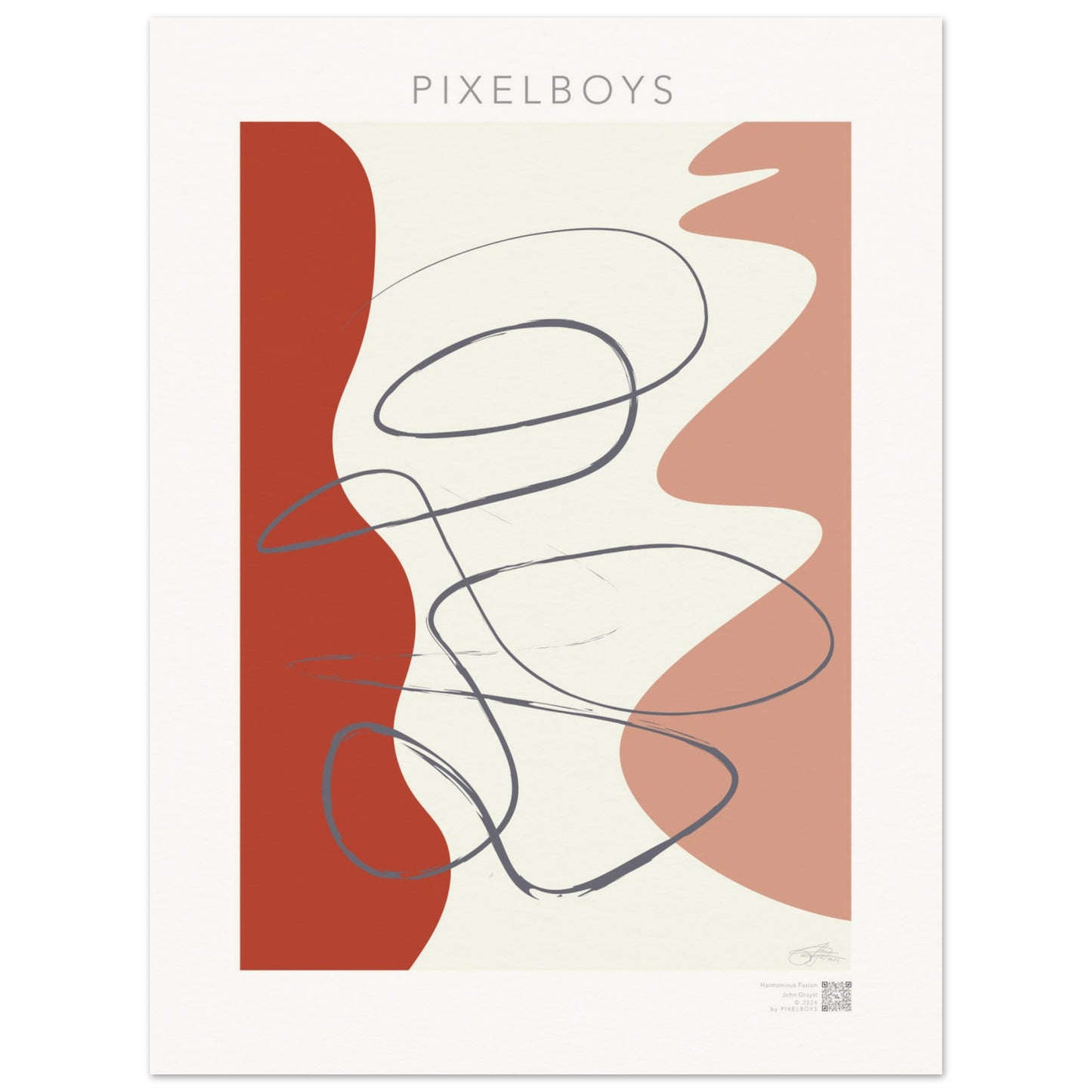 Poster Minimalism  - Harmonious Fusion - John Grayst by Pixelboys