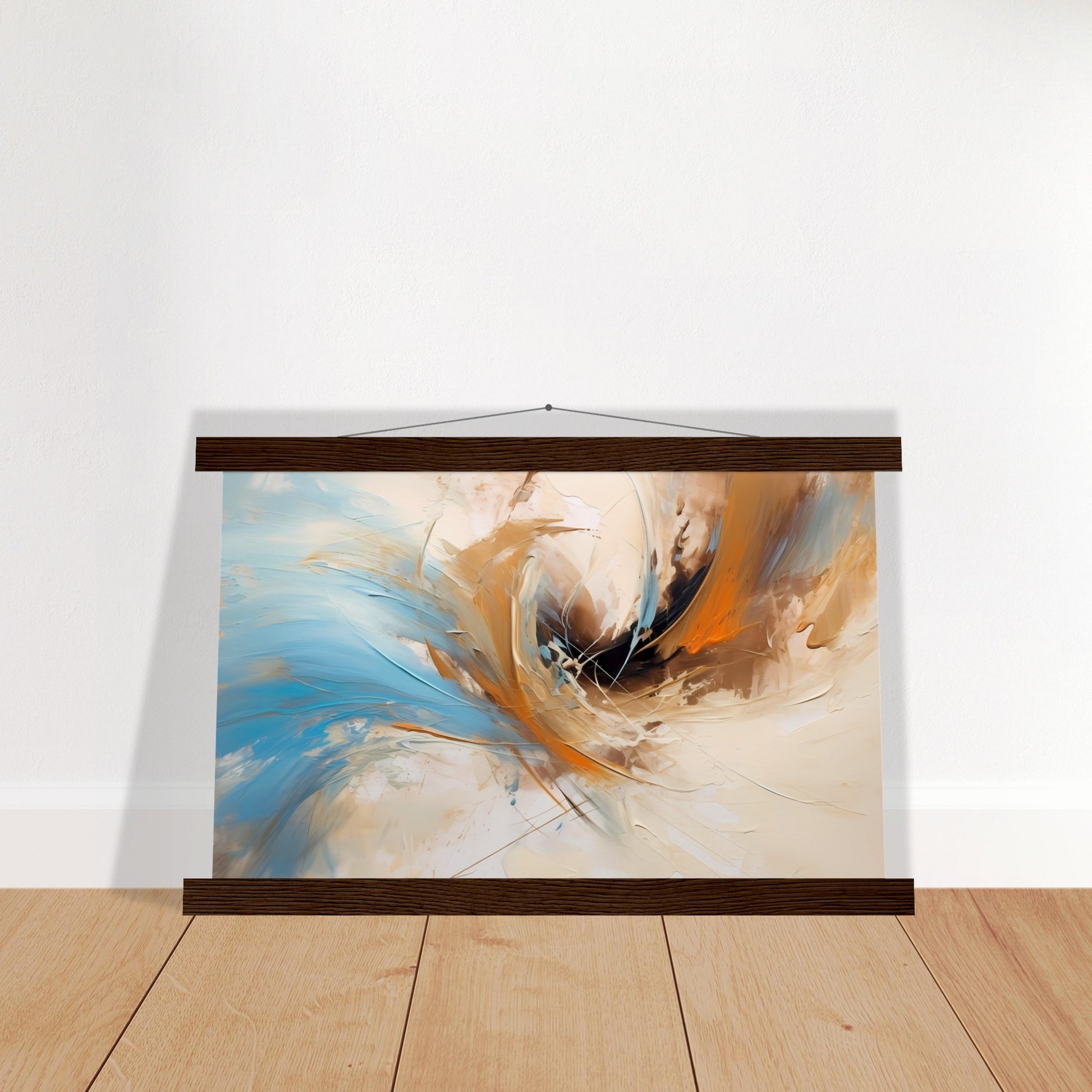 Whirlpool of Life - Poster mit Leisten - Abstract Art - Poster Set mit Holzleisten