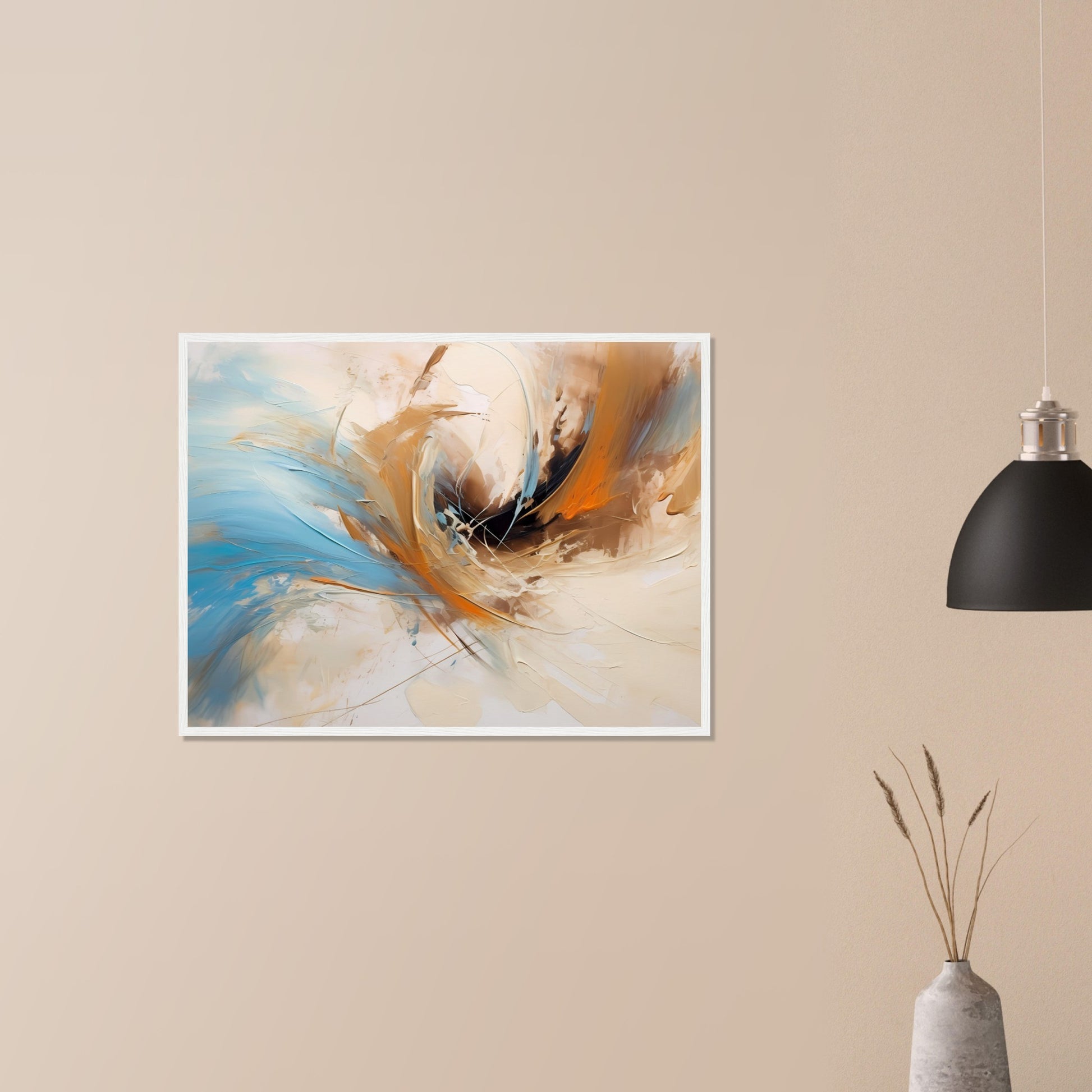 Whirlpool of Life - Poster mit Rahmen - Abstract Art - Poster Set mit Rahmen