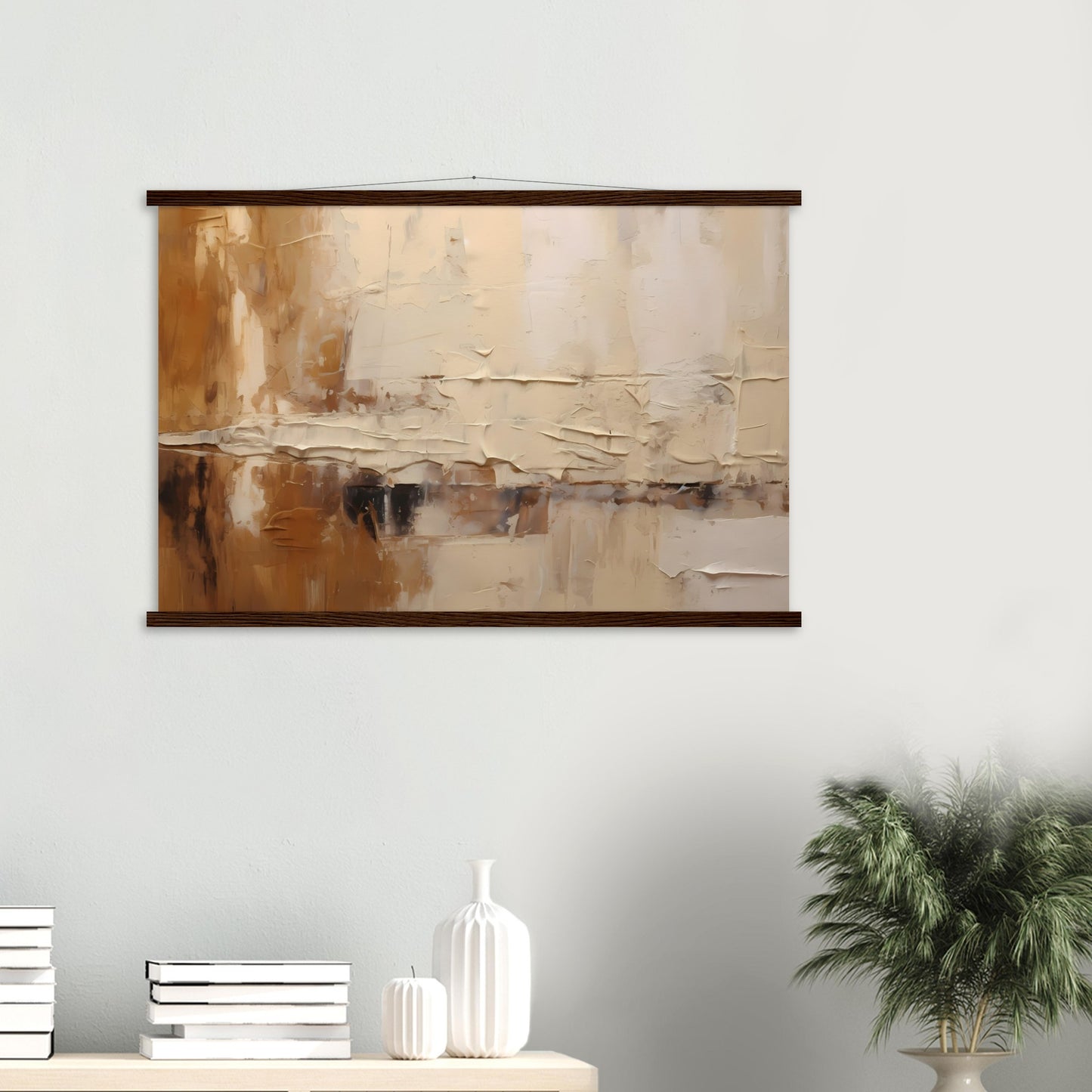 Wandbild Luminous Harmonies - Poster mit Bilderleisten aus Holz - Moderne abstrakte Kunst - Fineart - Abstrakte Kunstdrucke