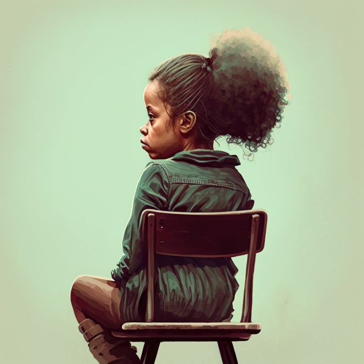 Poster in Museumsqualität - Listening - The daughter - rasism - motherhood - Posterleisten - USA - Fineart - Posterrahmen  - Wandkunst - Holzrahmen - Poster with frame - people of color - artwork - art brand - printed cup personalized - Holzleisten - pixelboys - Kunstdrucke - wandbilder - wall art - Kunst auf Tassen  - Office Poster - Gastrotassen - Wanddekoration - Acrylkunst - Geschenkidee - Office Poster - Acryldruck - Abstrakte Kunst - Family Art -