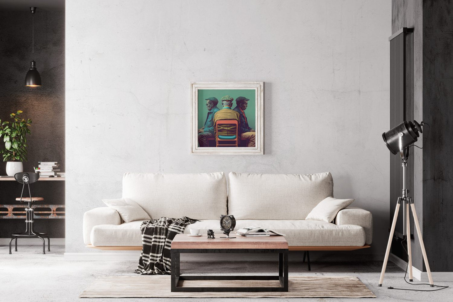 Poster in Museumsqualität - Listening - The Son - Jeffrey - rasism - motherhood - Posterleisten - USA - Fineart - Posterrahmen  - Wandkunst - Holzrahmen - Poster with frame - people of color - artwork - art brand - printed cup personalized - Holzleisten - pixelboys - Kunstdrucke - wandbilder - wall art - Kunst auf Tassen  - Office Poster - Gastrotassen - Wanddekoration - Acrylkunst - Geschenkidee - Office Poster - Acryldruck - Abstrakte Kunst - Family Art -