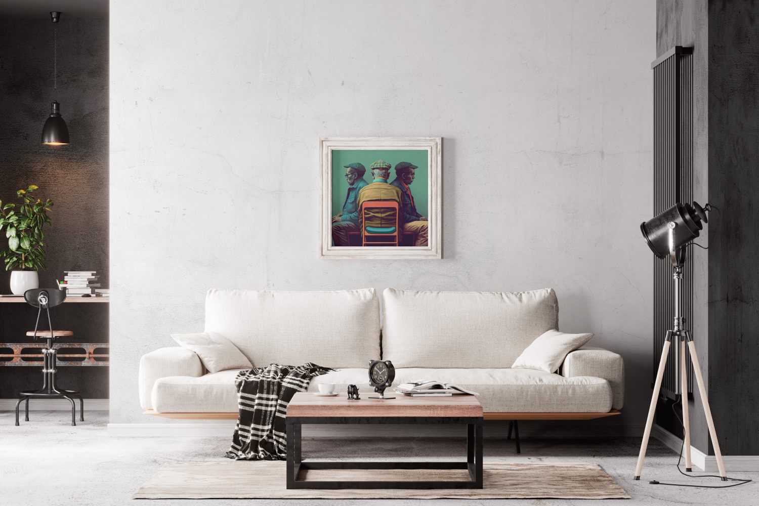 Poster in Museumsqualität - Listening - The Son - Jeffrey - rasism - motherhood - Posterleisten - USA - Fineart - Posterrahmen  - Wandkunst - Holzrahmen - Poster with frame - people of color - artwork - art brand - printed cup personalized - Holzleisten - pixelboys - Kunstdrucke - wandbilder - wall art - Kunst auf Tassen  - Office Poster - Gastrotassen - Wanddekoration - Acrylkunst - Geschenkidee - Office Poster - Acryldruck - Abstrakte Kunst - Family Art -