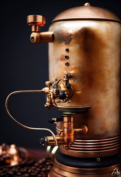 Póster - Steampunk - Cafetera - No.5