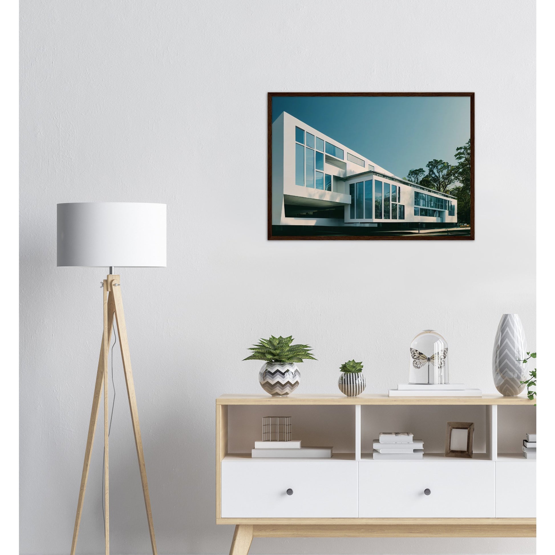 Poster mit Rahmen (Holz) - Museumsqualität - Modern Architecture - Barcelona - Fineart - Wandkunst - Poster with frame - vintage architecture - future architecture spain - home castle - artwork - art brand - printed cup personalized - pixelboys - madrid - Kunstdrucke - wandbilder - wall art - Kunst auf Tassen - Office Poster - Gastrotassen - Wanddekoration - Geschenkidee - Skyline - Barcelona - city Architecture - urbanism -