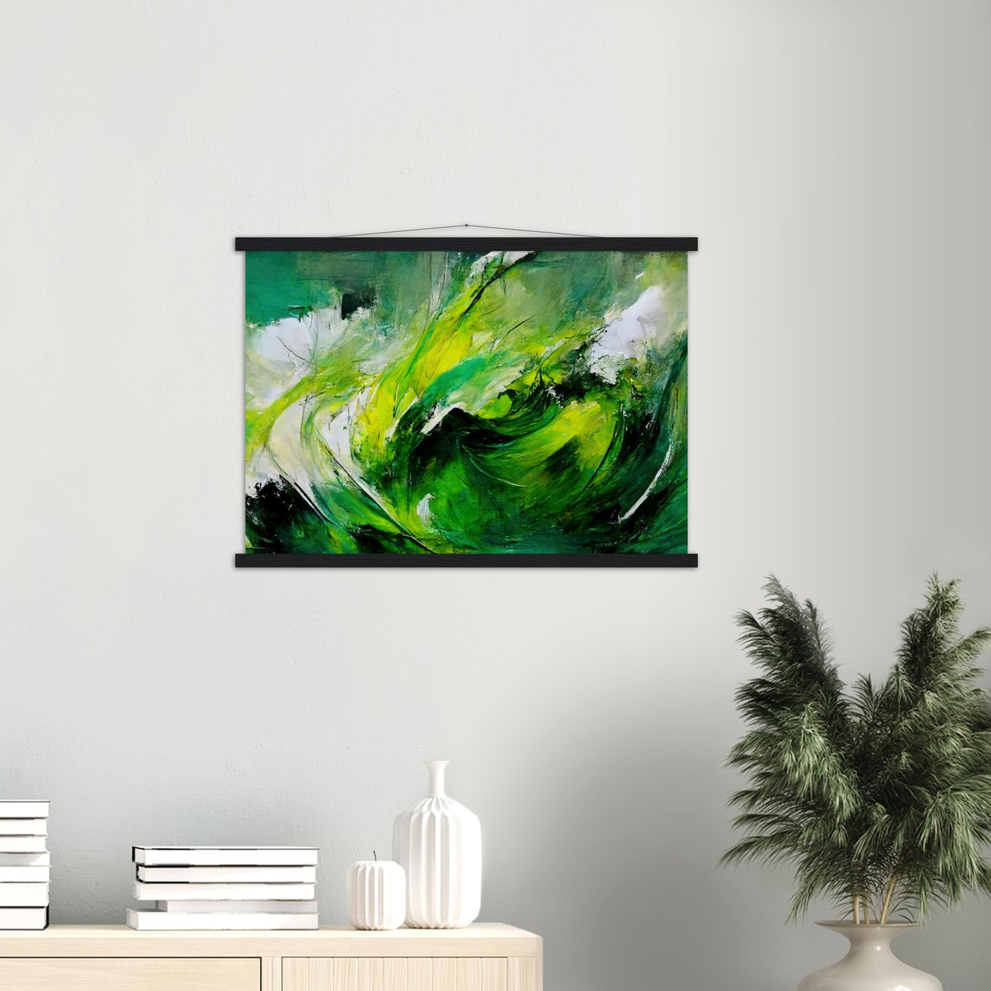 Poster mit Leisten (Holz) in Museumsqualität - Green Storm - Ölgemälde - Grüner Sturm - Abstract - Klima - Planet - Fineart - Green Sea - Wandkunst - Holzleisten - Poster with frame - Abstract Green Kollektion - artwork - art brand - printed cup personalized - pixelboys - Kunstdrucke - wandbilder - wall art - Kunst auf Tassen - Office Poster - Gastrotassen - Wanddekoration - Fineart  - Colorfull - Dynamic - Geschenkidee - Acrylkunst - Geschenkidee - Office Poster - Acryldruck - Abstrakte Kunst -