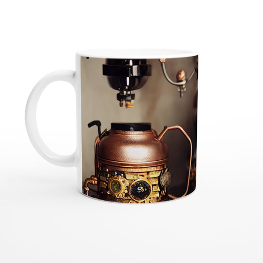 Sammeltasse in Museumsqualität - Steampunk - Coffee Maker - No.1 - Wandbild - Kunstwerk - Kunst auf Postern - Fine Art - Steampunk - Future - Maschine - Poster with frame - Office Poster - Art Brand - Pixelboys - Coffee House - Restaurant Poster - Schöner Wohnen - Dekoration - Wall Art - Kunstdruck - Geschenkidee - Kunst auf Acrylglas - Personalisierbare Tasse - Gastro Poster - Gewerbliche Poster - exklusiv - Kunst auf Acrylglas - 