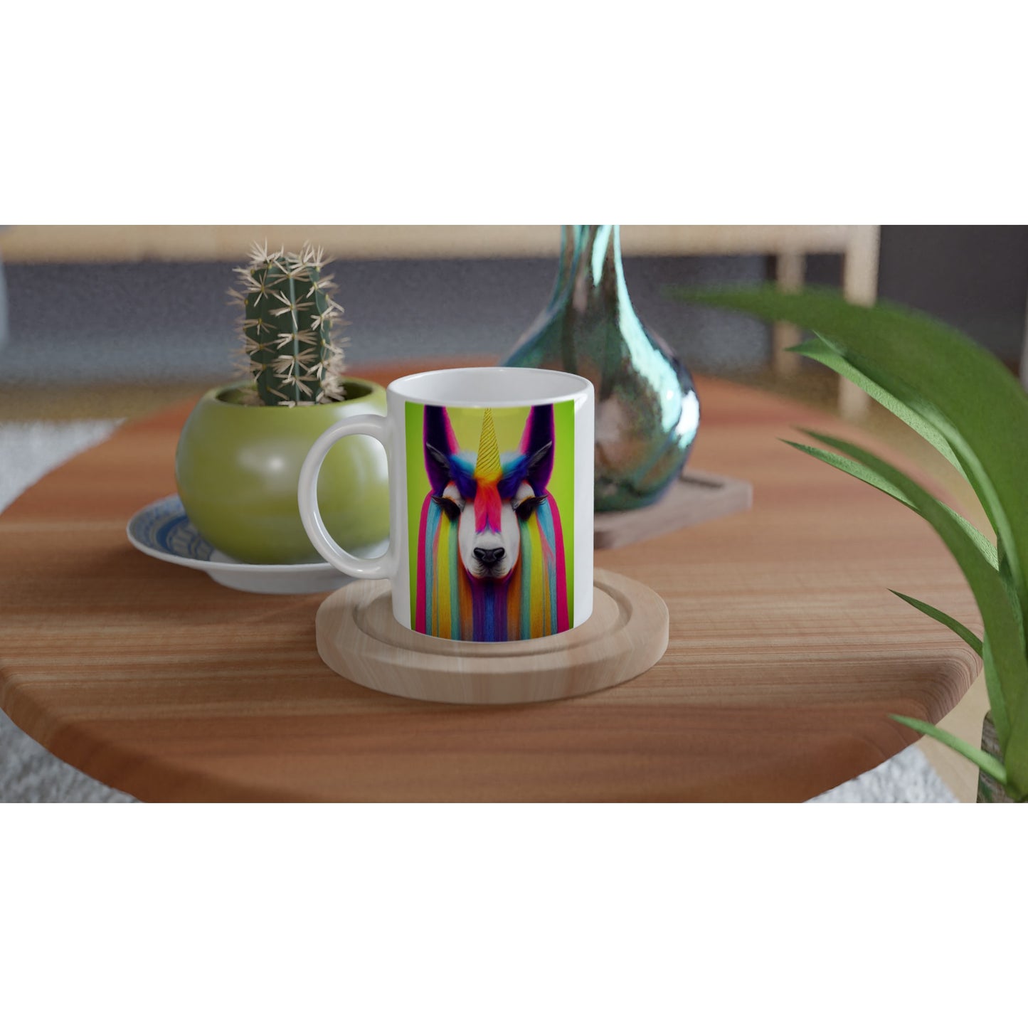 Personalisierbare Tasse - Karma Lama No. 1 - "Ru" - Poster with Lama - Teebecher - Animal - rainbow colors - bunt - multicoloured - Wandkunst - Kunstdruck - Acryldruck - Kunstwerk - Office Poster - Poster mit Rahmen - Kaffee Tasse - Poster mit Leisten - Bedruckte Tassen - Kunst Marke - Art Brand - Kunstdrucke - Papier: 250g/qm - Künstler: Pixelboys/Grayst - Office Poster - Poster with frame - lgbtiq+ - Drag Queens - RuPaul's- Geschenkidee - 