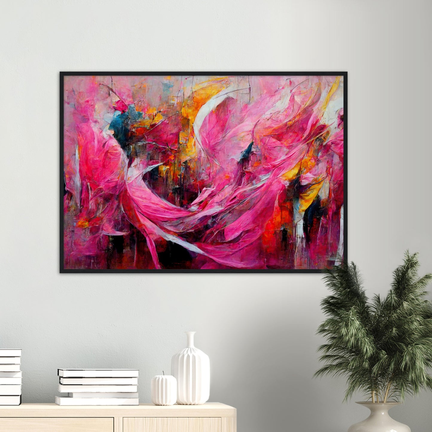 Poster mit Rahmen (Holz) - Carnival in Venice - Italy - ölgemälde - Italy Abstract Art - Posterleisten - Fineart - Posterrahmen  - Wandkunst - Holzrahmen - Poster with frame - Abstract Pink - artwork - art brand - printed cup personalized - Holzleisten - pixelboys - Kunstdrucke - wandbilder - wall art - Kunst auf Tassen  - Office Poster - Gastrotassen - Wanddekoration - Acrylkunst - Geschenkidee - Office Poster - Acryldruck - Abstrakte Kunst - Pink Art -