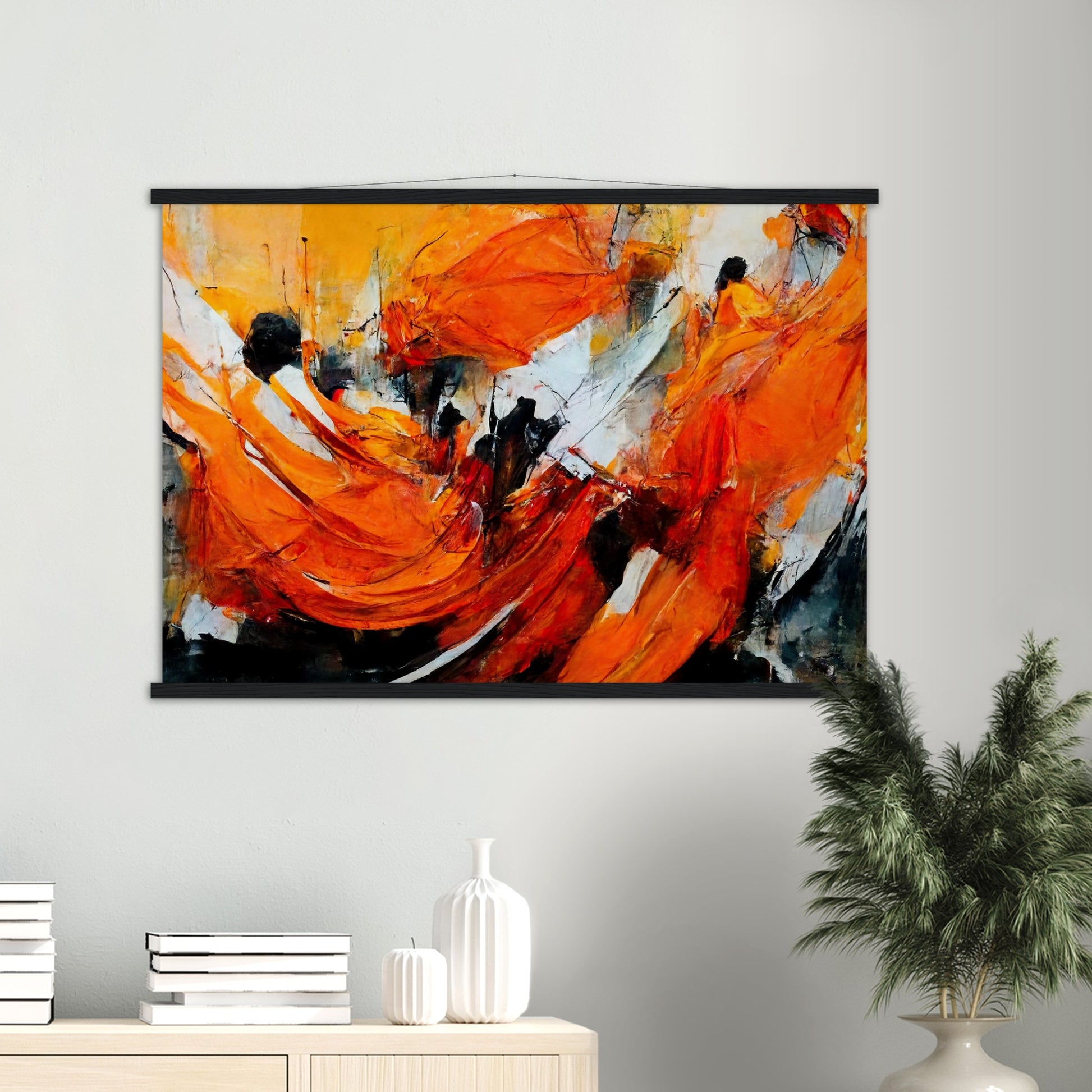 Poster mit Leisten - „Strolling in Amsterdam“ - Orange Pain - autumn - Ölgemälde - Abstract - Dutch Art - Abstract - Fineart - Herbstsonne - Wandkunst - Holzrahmen - Poster with frame - Abstract Orange - artwork - art brand - printed cup personalized - Holzleisten - pixelboys - Kunstdrucke - wandbilder - wall art - Kunst auf Tassen - Office Poster - Gastrotassen - Wanddekoration - Fineart - Posterleisten - Dynamic - Acrylkunst - Geschenkidee - Office Poster - Acryldruck - Abstrakte Kunst -