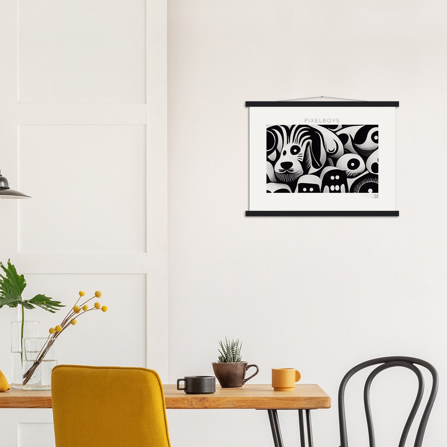 Poster mit Leisten (Holz) - in Museumsqualität - Doodlemania "urban safari" - Wandkunst - Holzleisten - Großstadtdschungel - personalized mug - Acryldruck - Wandbild - doodle mania art - wall art - Hunde - Doodle Kunst - dogs - doodle posters and art prints - Poster mit Rahmen - poster with wood ledges - doodle artwork - Acrylbild - Kunstdruck - office Poster - Poster with frame - Charlie S.- Künstler: Pixelboys & The Unknown Artist Nb.517 - keith haring - Gastro Art - anti stress art - Art Brand -