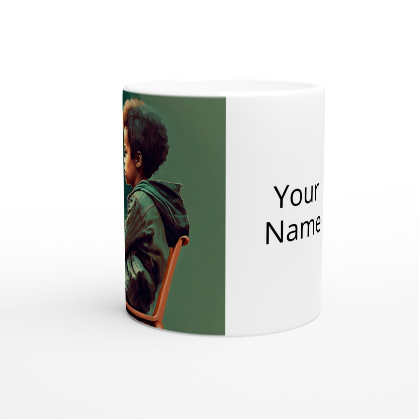 Personalisierte Tasse (bedruckt) - in Museumsqualität - Listening - The Son - Jeffrey - rasism - motherhood - Posterleisten - USA - Fineart - Posterrahmen  - Wandkunst - Holzrahmen - Poster with frame - people of color - artwork - art brand - printed cup personalized - Holzleisten - pixelboys - Kunstdrucke - wandbilder - wall art - Kunst auf Tassen  - Office Poster - Gastrotassen - Wanddekoration - Acrylkunst - Geschenkidee - Office Poster - Acryldruck - Abstrakte Kunst - Family Art -