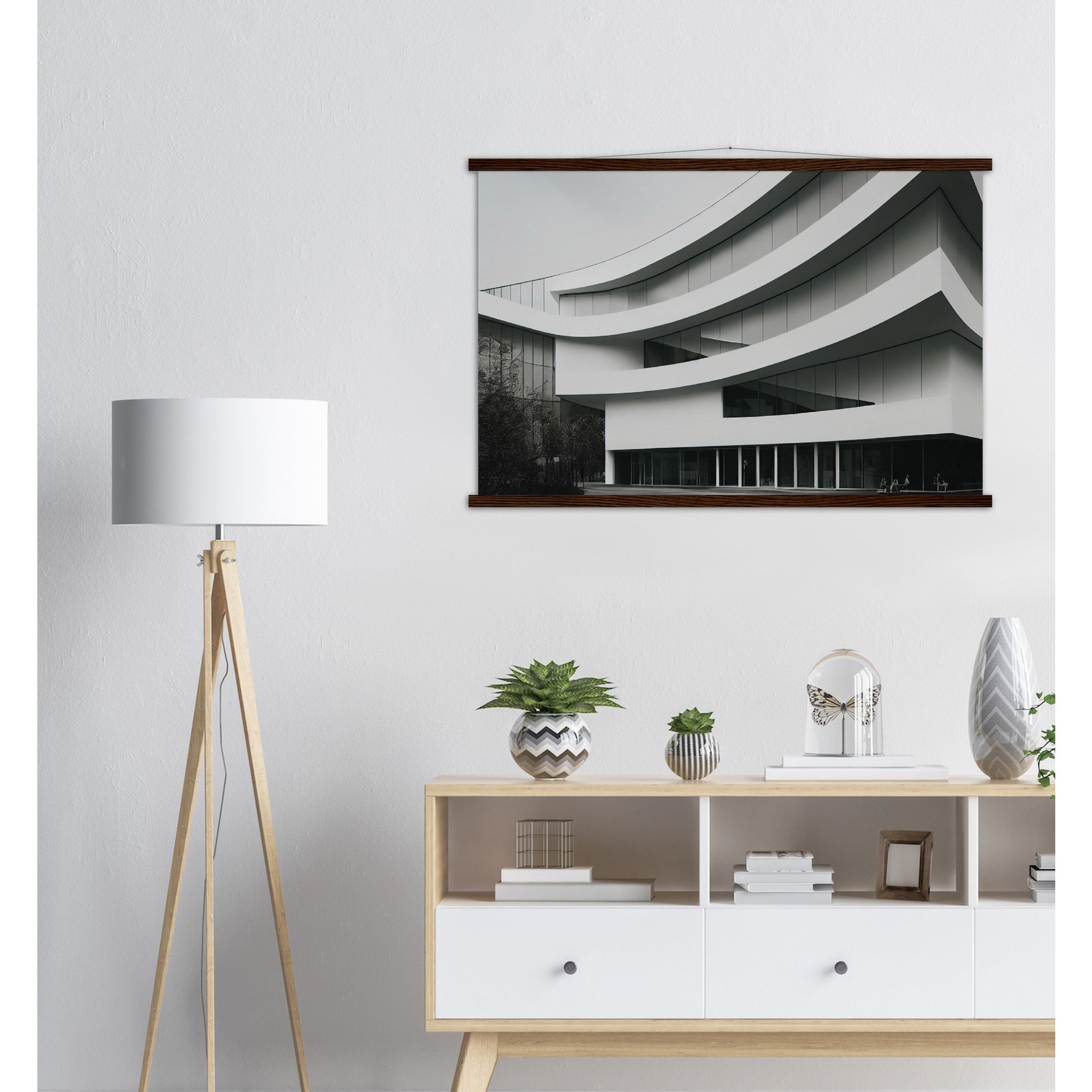 Poster mit Leisten (Holz) - Modern Architecture - Tokyo - Art Design - Fineart - Wandkunst - Poster with frame - vintage architecture - future architecture Japan - home castle - artwork - art brand - printed cup personalized - pixelboys - japan - Kunstdrucke - wandbilder - wall art - Kunst auf Tassen - Office Poster - Gastrotassen - Wanddekoration - Geschenkidee - Skyline - Tokio - city Architecture - urbanism - Geschenkidee - 東京 Tōkyō