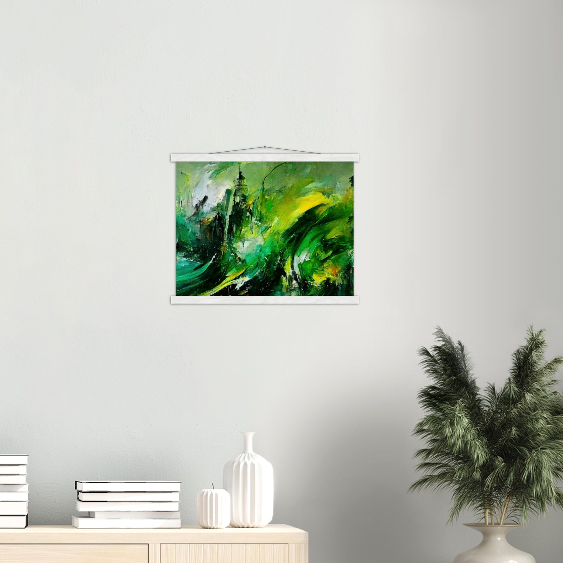 Poster mit Leisten (Holz) - „Revenge of Nature“ - The Capitol - Washington D.C. - Ölgemälde - Capitol - Abstract - USA - Planet - Fineart - Green Sea - Wandkunst - Holzrahmen - Poster with frame - Abstract Green - artwork - art brand - printed cup personalized - Holzleisten - pixelboys - Kunstdrucke - wandbilder - wall art - Kunst auf Tassen  - Office Poster - Gastrotassen - Wanddekoration - Fineart  - Colorfull - Dynamic - Acrylkunst - Geschenkidee - Office Poster - Acryldruck - Abstrakte Kunst -