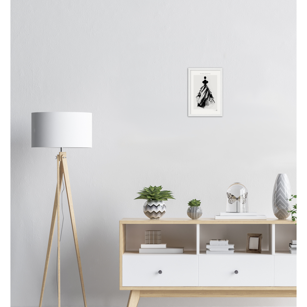 Haute Couture - Poster Set mit Rahmen aus Holz - Haute Couture - No. 5 - "Ambre" - Künstler: "The Unknown Artist Nb. 517" Wandbilder - Kunstdrucke - Pixelboys - Atelier - Milano - Berlin - Munich - Madrid - New York - Dubai - Paris - Tokio - 