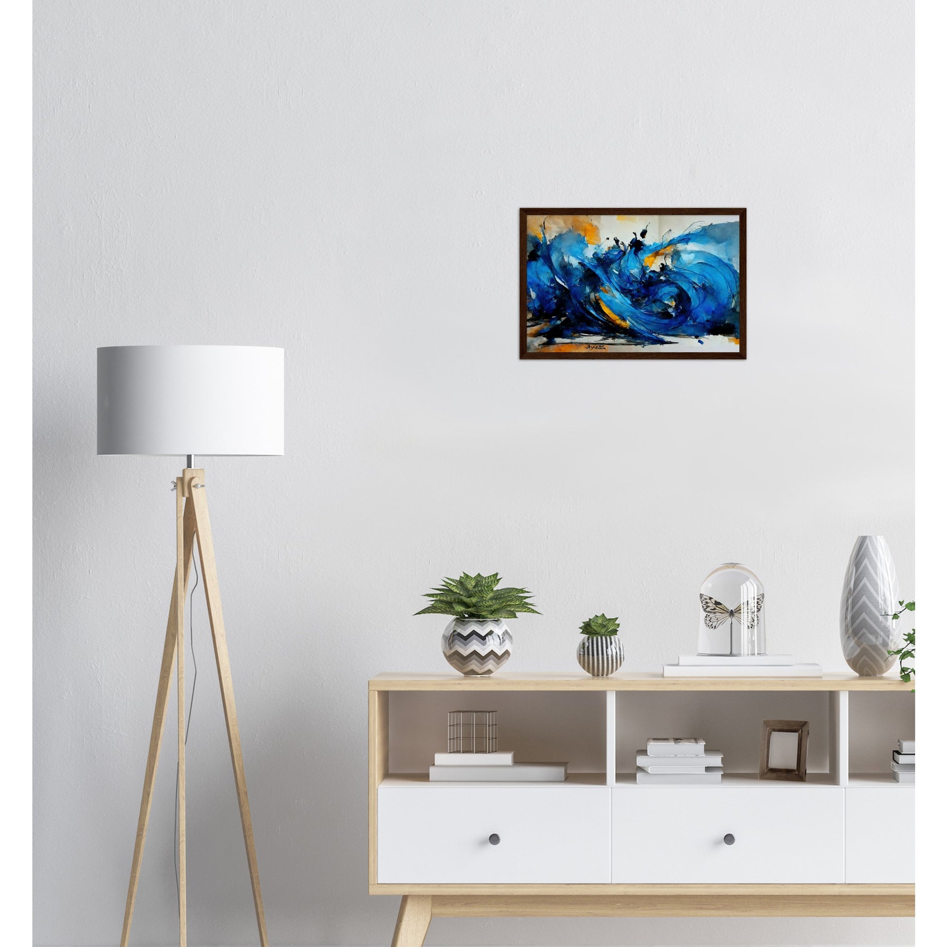 Poster mit Rahmen (Holz) in Museumsqualität - Dancing Dervish - Art of Islam - Fineart - Dancing - Wandkunst - Poster with frame - Abstract Blue Kollektion - artwork - art brand - printed cup personalized - pixelboys - Kunstdrucke - wandbilder - wall art - Kunst auf Tassen - vintage art - Office Poster - Gastrotassen - Wanddekoration - Geschenkidee  - Sufis Dance - Derwisch - Sufismus - Geschenkidee - Acrylkunst - Weisheit - Geschenkidee - Office Poster - Acryldruck -