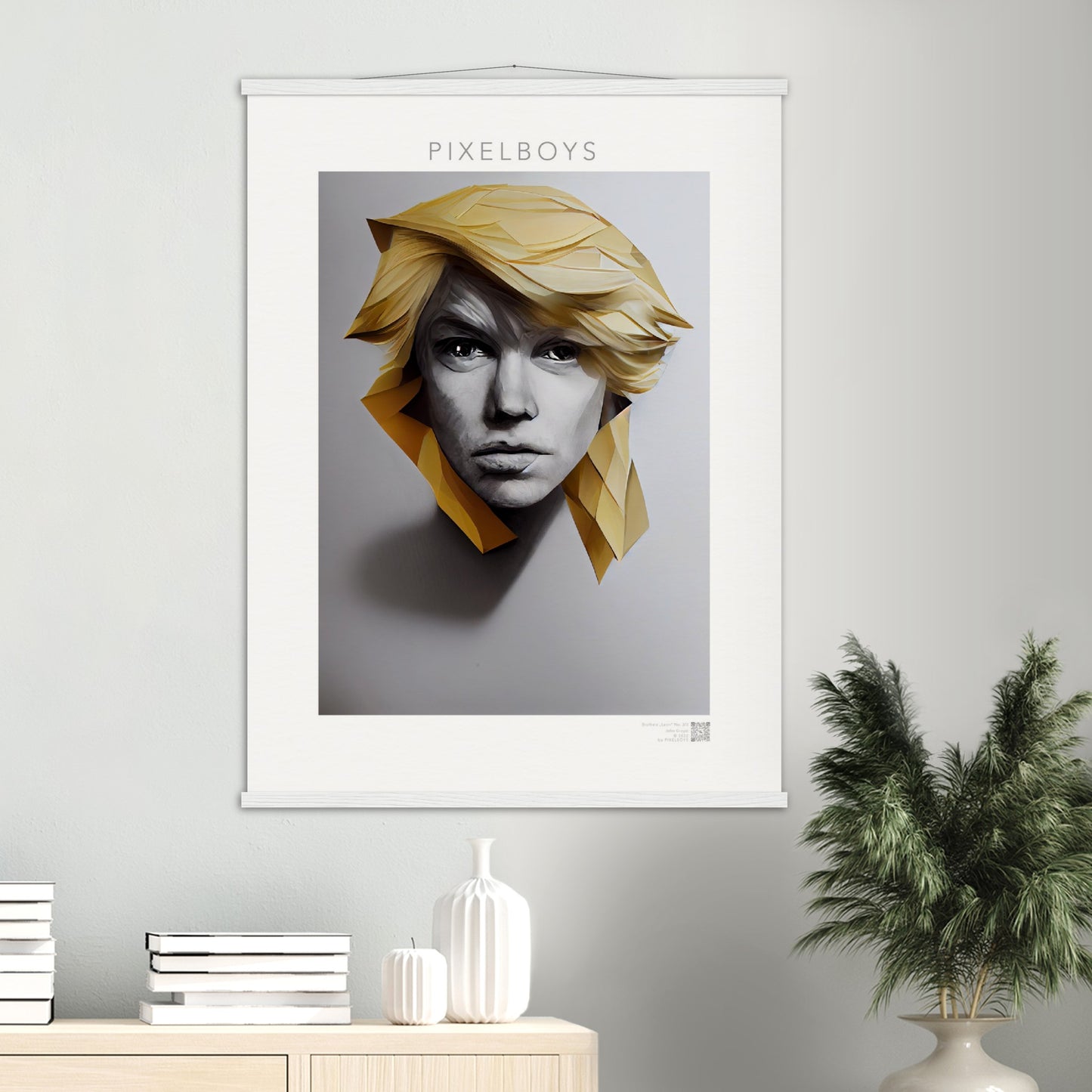 Poster mit Leisten (Holz) in Museumsqualität - Brothers "Leon" - No.3  - vintage art - Art of Brother - Fineart - Drillinge - Wandkunst - Poster with frame - Bruder Kollektion - artwork - art brand - printed cup personalized - pixelboys - Kunstdrucke - wandbilder - wall art - Kunst auf Tassen - Office Poster - Gastrotassen - Wanddekoration - Geschenkidee  - blonde brüder - big - brother - family - Geschenkidee - Acrylkunst - triplets - Geschenkidee - Office Poster - Acryldruck -