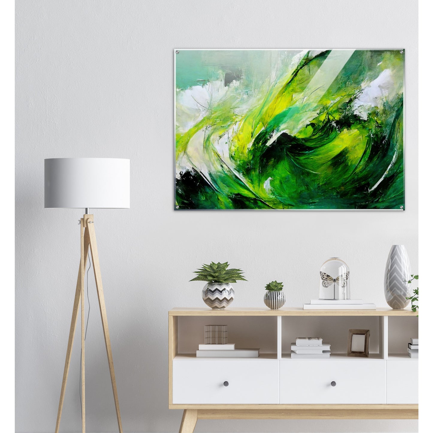 Acrylbild auf Glas - in Museumsqualität - Green Storm - Ölgemälde - Grüner Sturm - Abstract - Klima - Planet - Fineart - Green Sea - Wandkunst - Holzleisten - Poster with frame - Abstract Green Kollektion - artwork - art brand - printed cup personalized - pixelboys - Kunstdrucke - wandbilder - wall art - Kunst auf Tassen - vintage art - Office Poster - Gastrotassen - Wanddekoration - Fineart  - Colorfull - Dynamic - Geschenkidee - Acrylkunst - Geschenkidee - Office Poster - Acryldruck - Abstrakte Kunst -