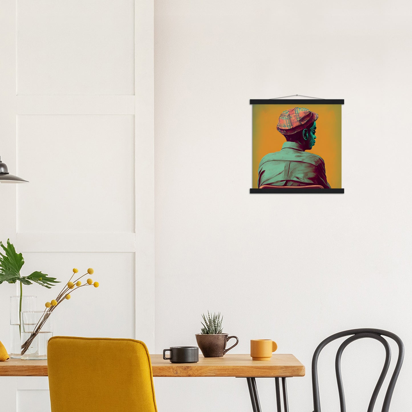 Poster mit Leisten (Holz) - in Museumsqualität - Listening - The Father - Conrad - rasism - motherhood - Posterleisten - USA - Fineart - Posterrahmen  - Wandkunst - Holzrahmen - Poster with frame - people of color - artwork - art brand - printed cup personalized - Holzleisten - pixelboys - Kunstdrucke - wandbilder - wall art - Kunst auf Tassen  - Office Poster - Gastrotassen - Wanddekoration - Acrylkunst - Geschenkidee - Office Poster - Acryldruck - Abstrakte Kunst - Family Art -