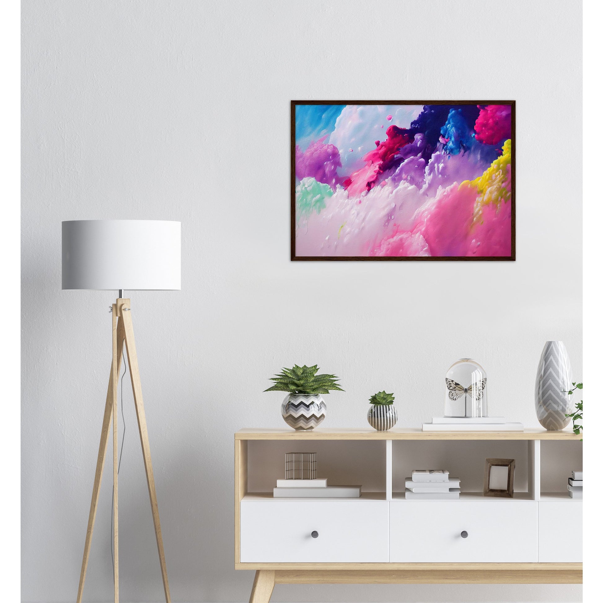 Poster mit Rahmen (Holz) - in Museumsqualität - Candy floss - Süßigkeiten - Kindheit - Cubism - Holzleisten - Fineart - Zuckerwatte - Wandkunst - Poster with frame - Abstract Kollektion - artwork - art brand - printed cup personalized - pixelboys - Kunstdrucke - wandbilder - wall art - Kunst auf Tassen - vintage art - Office Poster - Gastrotassen - Wanddekoration - Geschenkidee  - Cabdyland - Icecream - Geschenkidee - Acrylkunst - Geschenkidee - Office Poster - Acryldruck - Abstrakte Kunst