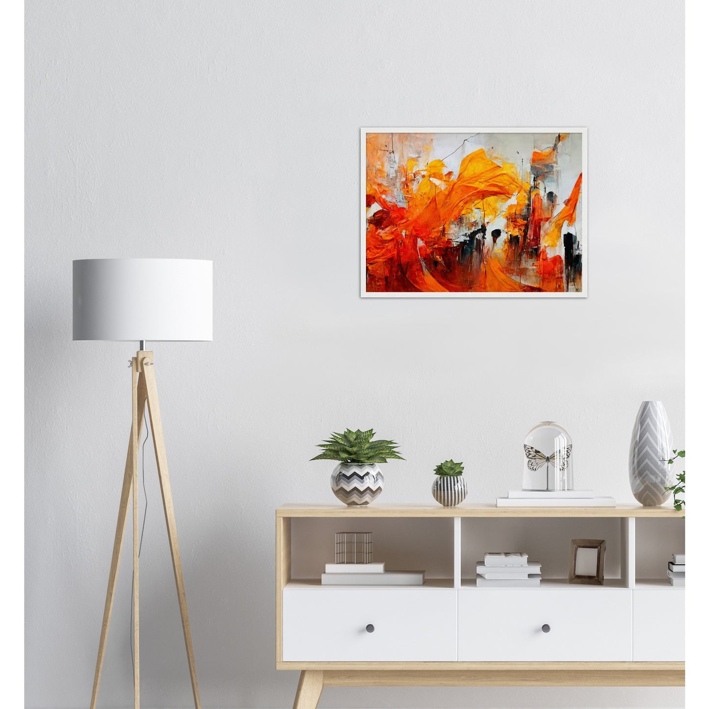 Poster mit Holzrahmen - in Museumsqualität - “Urban Indian Summer“ - autumn - Neu-Delhi - Kalkutta- Ölgemälde - Abstract - India Art - Posterleisten - Fineart - Posterrahmen  - Wandkunst - Holzrahmen - Poster with frame - Abstract Orange - artwork - art brand - printed cup personalized - Holzleisten - pixelboys - Kunstdrucke - wandbilder - wall art - Kunst auf Tassen  - Office Poster - Gastrotassen - Wanddekoration - Fineart  - Acrylkunst - Geschenkidee - Office Poster - Acryldruck - Abstrakte Kunst -