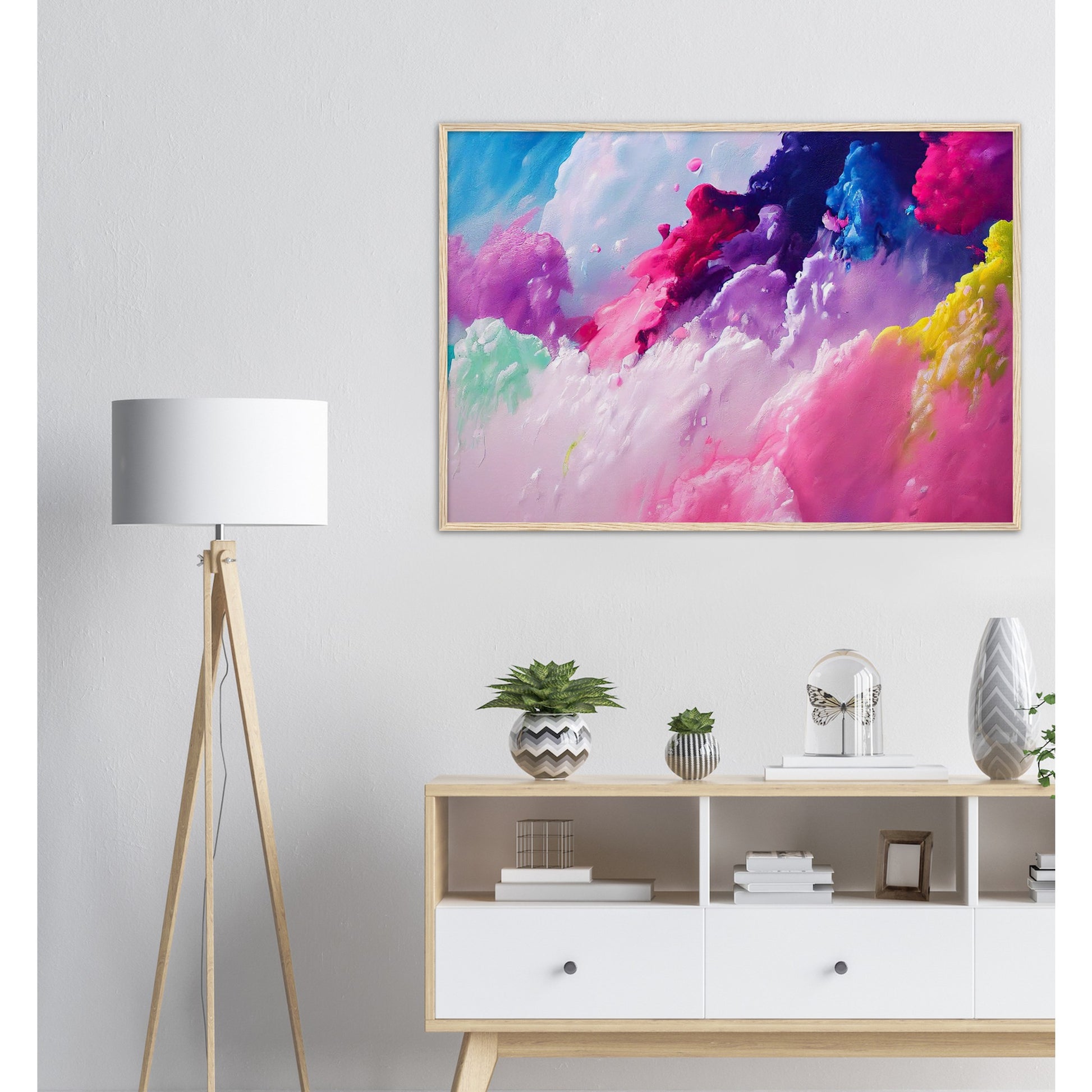 Poster mit Rahmen (Holz) - in Museumsqualität - Candy floss - Süßigkeiten - Kindheit - Cubism - Holzleisten - Fineart - Zuckerwatte - Wandkunst - Poster with frame - Abstract Kollektion - artwork - art brand - printed cup personalized - pixelboys - Kunstdrucke - wandbilder - wall art - Kunst auf Tassen - vintage art - Office Poster - Gastrotassen - Wanddekoration - Geschenkidee  - Cabdyland - Icecream - Geschenkidee - Acrylkunst - Geschenkidee - Office Poster - Acryldruck - Abstrakte Kunst