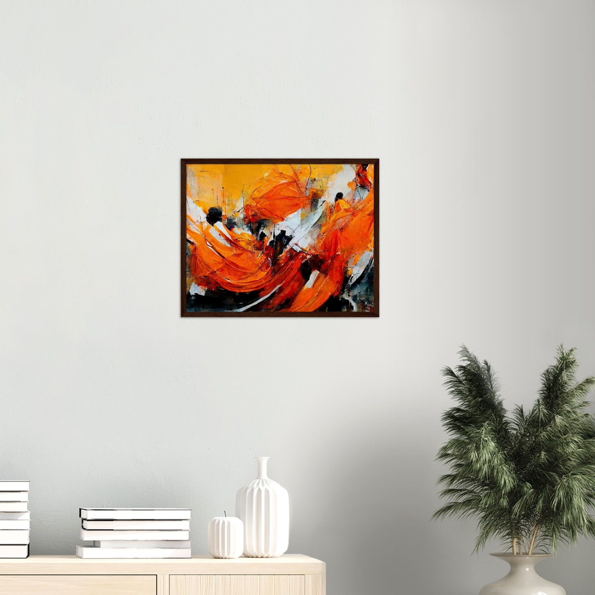 Poster mit Rahmen - „Strolling in Amsterdam“ - Orange Pain - autumn - Ölgemälde - Abstract - Dutch Art - Abstract - Fineart - Herbstsonne - Wandkunst - Holzrahmen - Poster with frame - Abstract Orange - artwork - art brand - printed cup personalized - Holzleisten - pixelboys - Kunstdrucke - wandbilder - wall art - Kunst auf Tassen  - Office Poster - Gastrotassen - Wanddekoration - Fineart  - Colorfull - Dynamic - Acrylkunst - Geschenkidee - Office Poster - Acryldruck - Abstrakte Kunst -