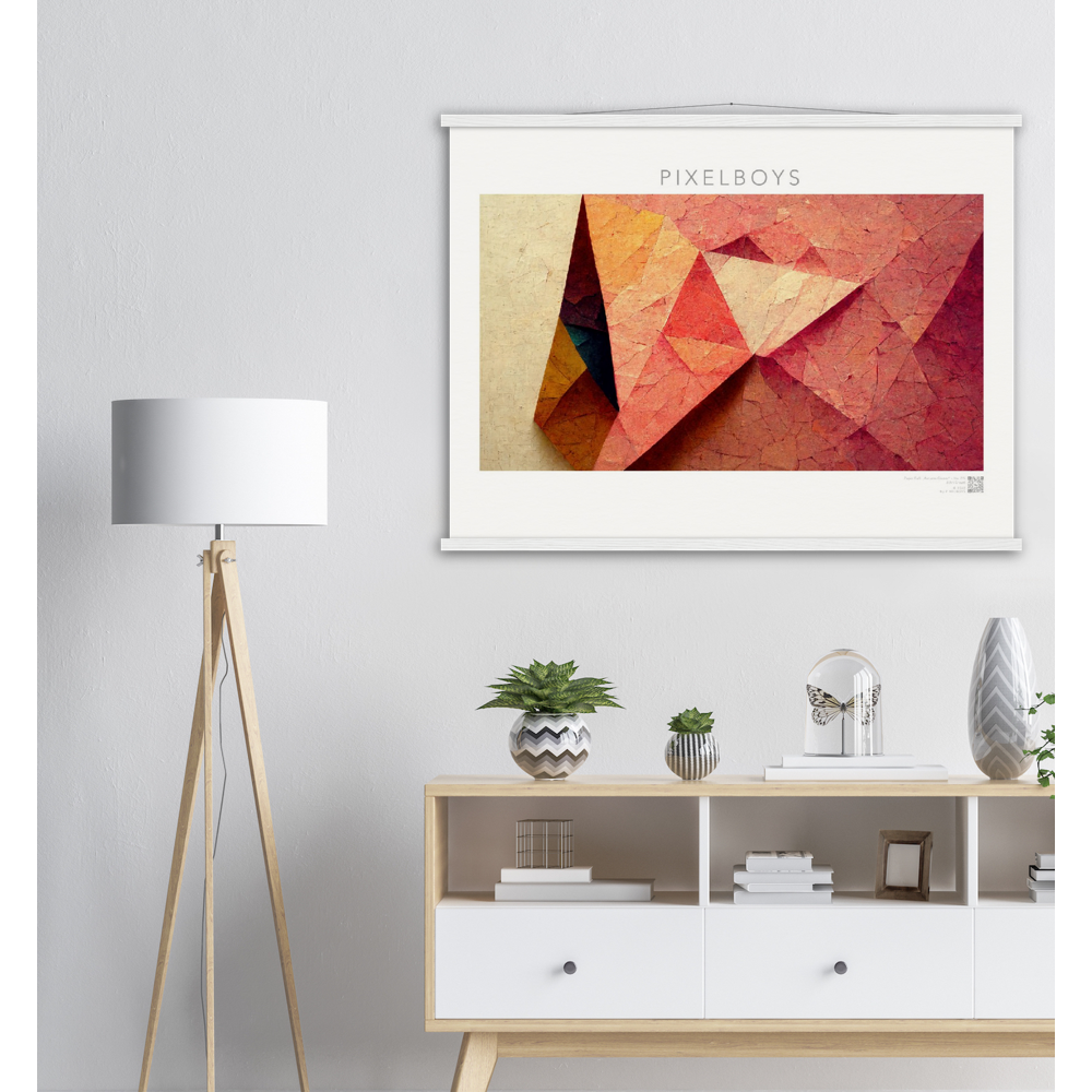 Poster Set mit Leisten aus Holz - Paper Fall-No. 2: "Autumn Corner" - "Herbst Ecke" - Künstler: John Grayst - Pixelboys - Poster mit Herbstmotiven & Holzleisten