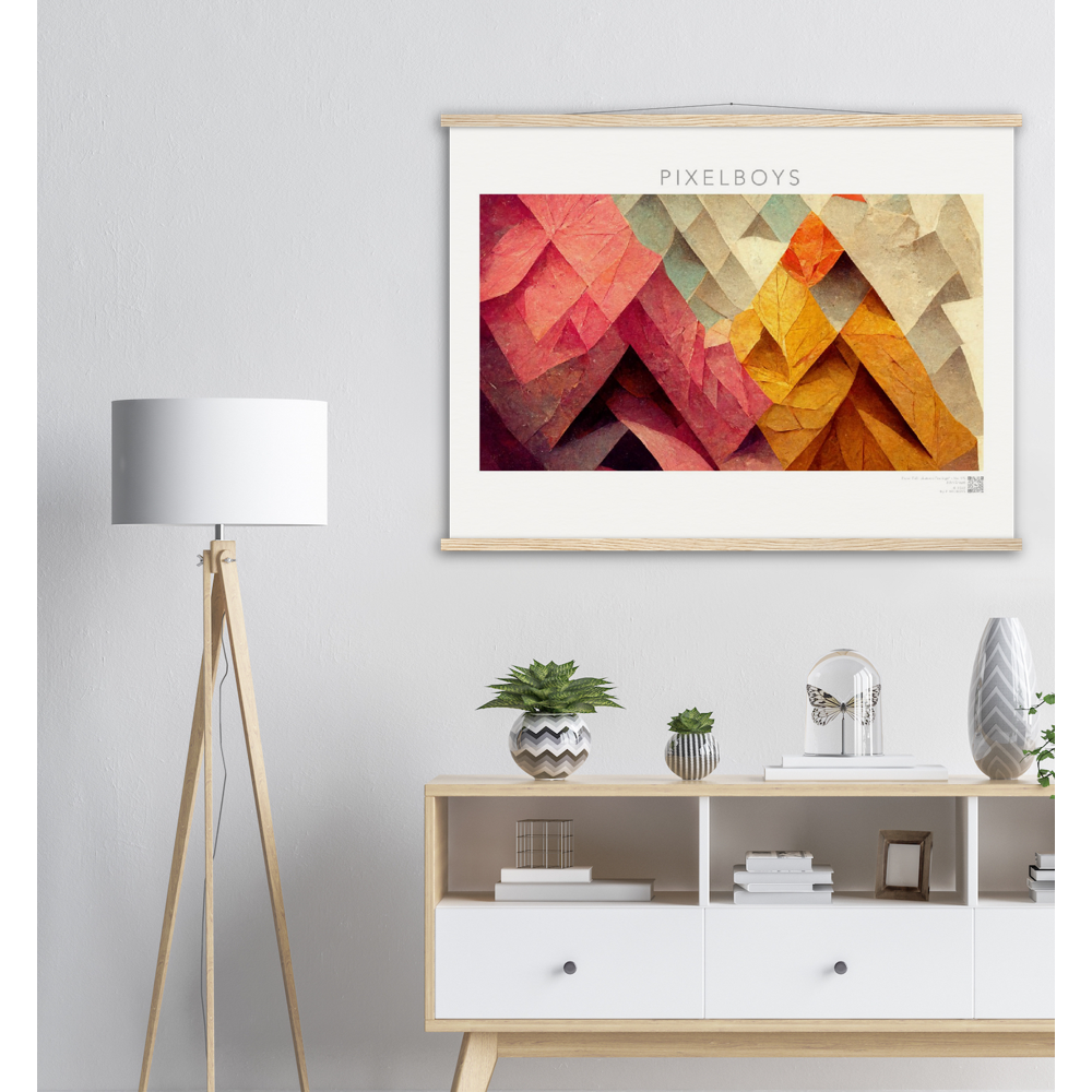 Poster mit Leisten - Paper Fall-No. 1: "Autumn Feelings" Wandbilder & Poster Online Shop - Schöne Herbstposter -