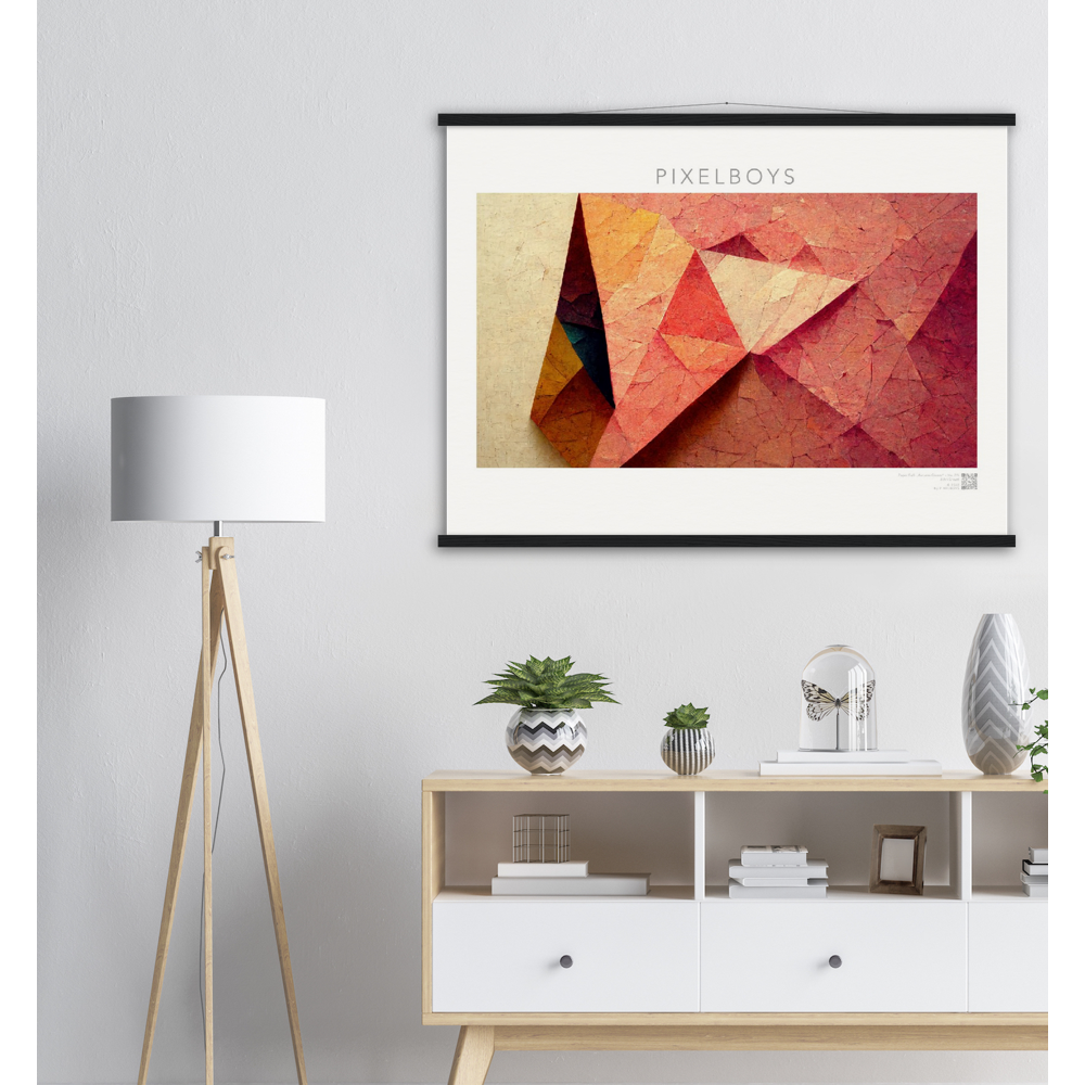 Poster Set mit Leisten aus Holz - Paper Fall-No. 2: "Autumn Corner" - "Herbst Ecke" - Künstler: John Grayst - Pixelboys - Poster mit Herbstmotiven & Holzleisten