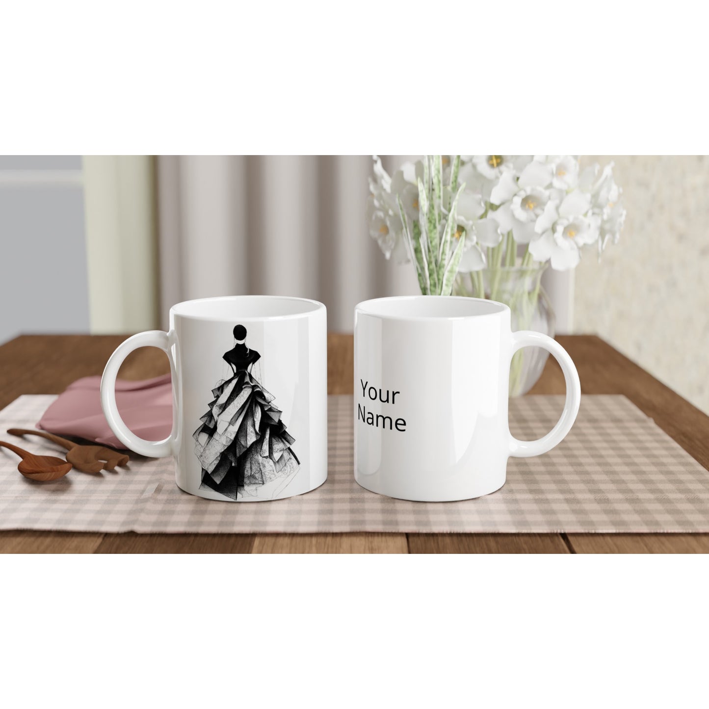 Personalisierte Tasse  - Haute Couture - No. 5 - "Ambre" - Künstler: "The Unknown Artist Nb. 517" - Fine art - Bedruckte Tasse - Kunst auf Tassen - Kunstdruck - Office Poster - Wall Art - Wandkunst - Wandbild - Pixelboys - Fine Art - Frankreich - Paris - Poster with frame - Gift -