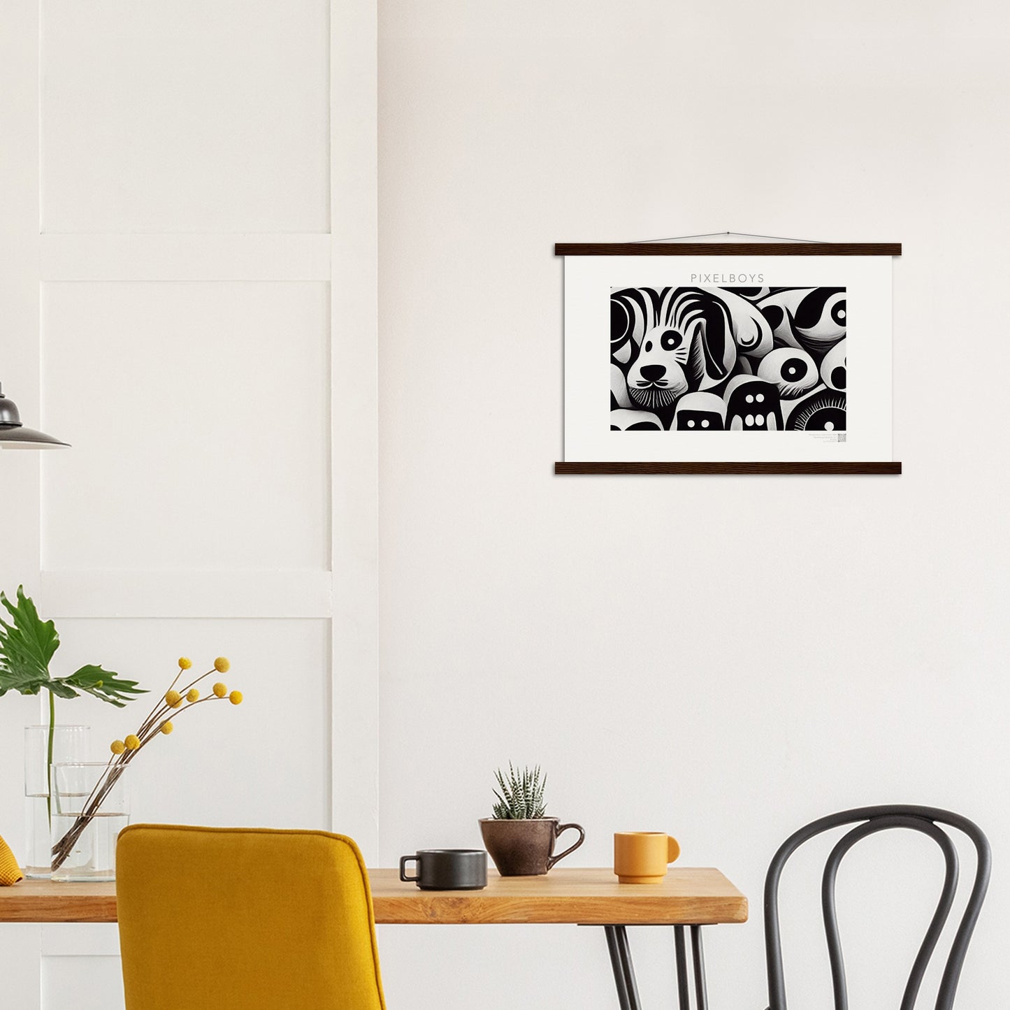 Poster mit Leisten (Holz) - in Museumsqualität - Doodlemania "urban safari" - Wandkunst - Holzleisten - Großstadtdschungel - personalized mug - Acryldruck - Wandbild - doodle mania art - wall art - Hunde - Doodle Kunst - dogs - doodle posters and art prints - Poster mit Rahmen - poster with wood ledges - doodle artwork - Acrylbild - Kunstdruck - office Poster - Poster with frame - Charlie S.- Künstler: Pixelboys & The Unknown Artist Nb.517 - keith haring - Gastro Art - anti stress art - Art Brand -