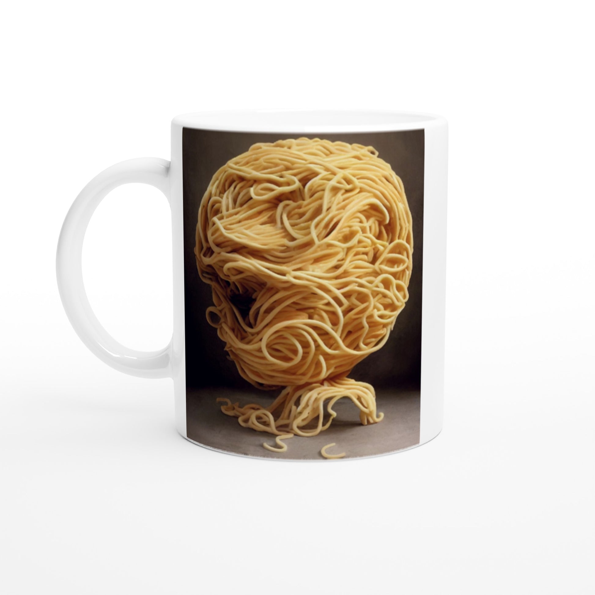 Personalisierte Tasse- Pastarized "The Shaping" - No.2 - Italy - Bedruckte Tasse - Fine Art - Kunst auf Tassen - Personalized gifts -  Art Brand - Pixelboys - Kunstdruck - Künstler: John Grayst & Pixelboys -  Pasta Liebe - Nudeln - Face - Art with Noodles - Fineart Cup - Geschenkidee - Pasta Art - Tee Tasse - Poster with wood frame -