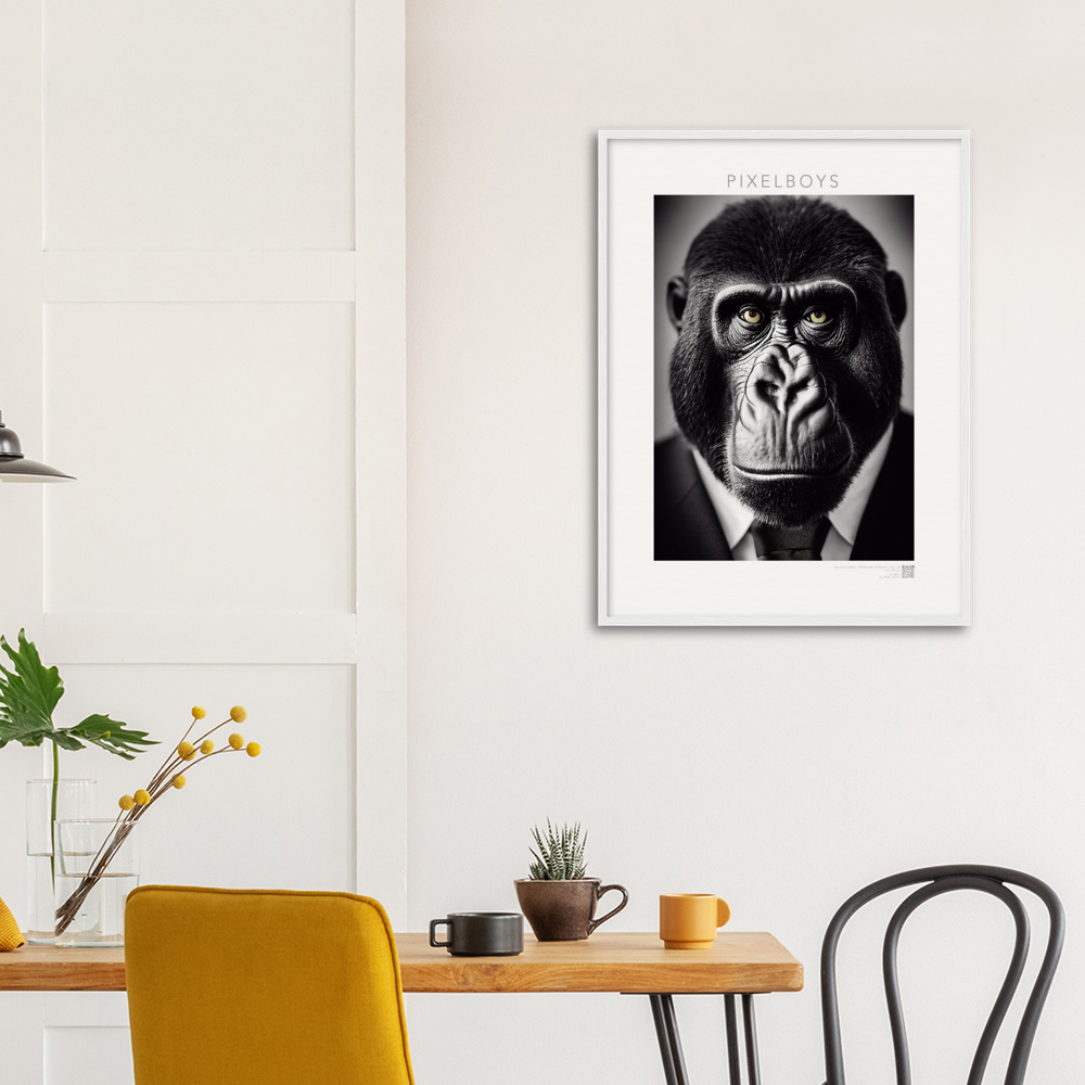 Poster mit Rahmen - Business Animals No. 1 "Albert" - Künstler: "John Grayst" Kunstdruck - Wandbild - Pixelboys - Atelier - Milano - Berlin - Munich - Madrid - New York - Dubai - Paris - Tokio - Rom - Lisbon - Ottawa - Bern Switzerland - Amsterdam - Seoul -