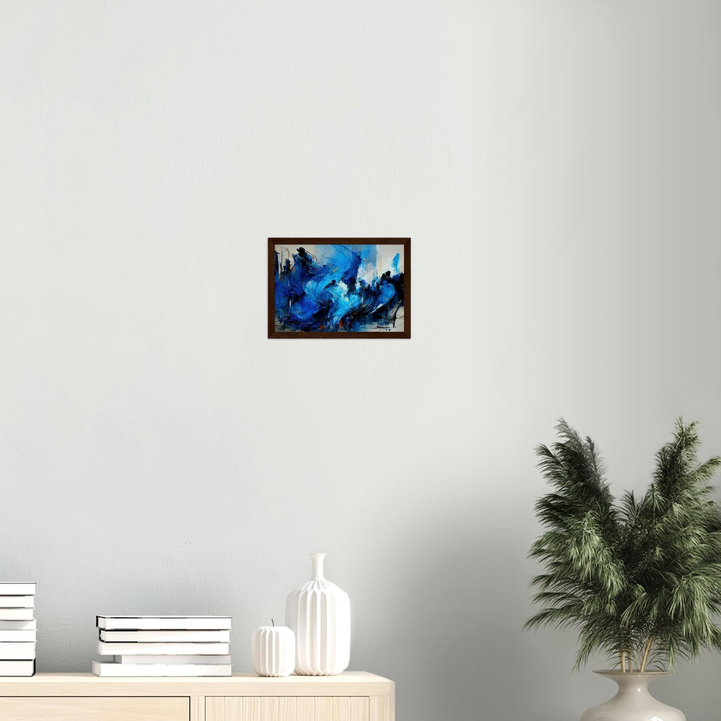 Poster mit Holzrahmen in Museumsqualität - Blue Revolution - Art of Cubism - Fineart - Peace - Wandkunst - Mankind - Poster with frame - Abstract Blue Kollektion - artwork - art brand - printed cup personalized - pixelboys - Kunstdrucke - wandbilder - wall art - Kunst auf Tassen - vintage art - Office Poster - Gastrotassen - Wanddekoration - Geschenkidee  - political peace - freedom - uno - Geschenkidee - Acrylkunst - blauhelme - Geschenkidee - Office Poster - Acryldruck -