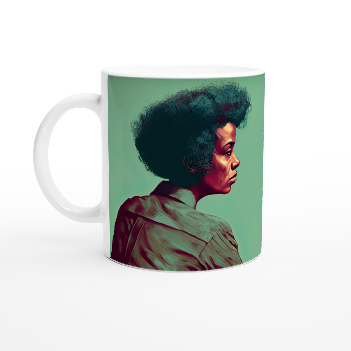 Personalisierte Tasse - in Museumsqualität - Listening - The Mother - rasism - motherhood - Posterleisten - USA - Fineart - Posterrahmen  - Wandkunst - Holzrahmen - Poster with frame - people of color - artwork - art brand - printed cup personalized - Holzleisten - pixelboys - Kunstdrucke - wandbilder - wall art - Kunst auf Tassen  - Office Poster - Gastrotassen - Wanddekoration - Acrylkunst - Geschenkidee - Office Poster - Acryldruck - Abstrakte Kunst - Family Art -