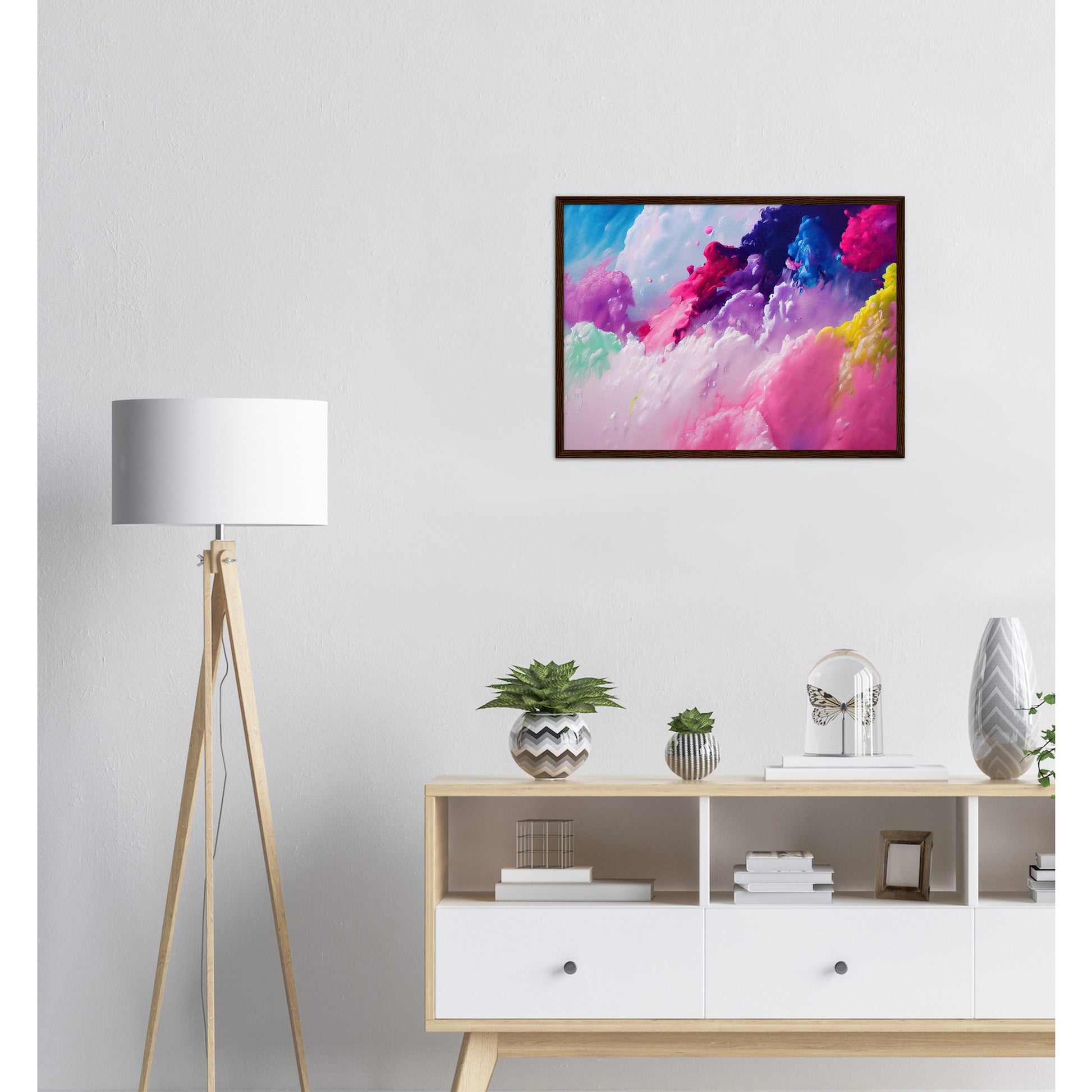 Poster mit Rahmen (Holz) - in Museumsqualität - Candy floss - Süßigkeiten - Kindheit - Cubism - Holzleisten - Fineart - Zuckerwatte - Wandkunst - Poster with frame - Abstract Kollektion - artwork - art brand - printed cup personalized - pixelboys - Kunstdrucke - wandbilder - wall art - Kunst auf Tassen - vintage art - Office Poster - Gastrotassen - Wanddekoration - Geschenkidee  - Cabdyland - Icecream - Geschenkidee - Acrylkunst - Geschenkidee - Office Poster - Acryldruck - Abstrakte Kunst