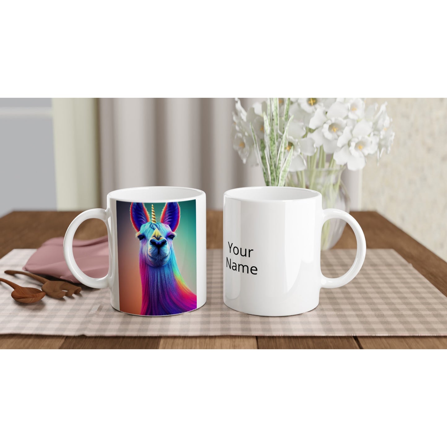 Personalisierbare Tasse - Karma Lama No. 3 - "Bob" - Wandbild - Bob the Drag Queen - LGBTQI+ - Christopher Street Day - Pride Month - Lesbian - Gay - Bisexual - Transgender - Queer & Intersexual - rainbow flag - unicorn - einhorn - rainbow - regenbogen - bedruckte tasse - heteronormativity - Drag Queens - Asexual - Künstler: "John Grayst" - Pixelboys - Atelier - Acryldruck - Museum - Germany - Berlin - USA - America - New York City - Los Angeles - Chicago - Houston - Phoenix - Philadelphia - Paris - Rom -