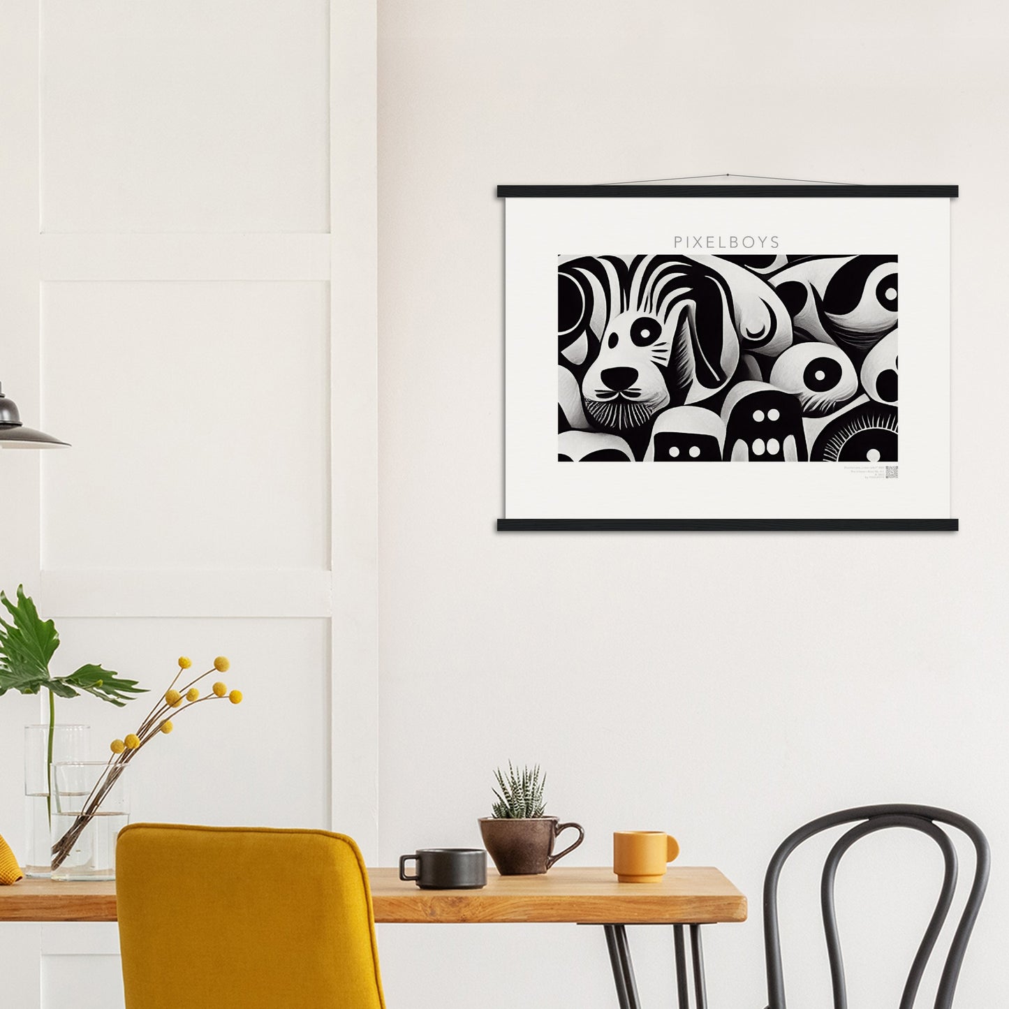 Poster mit Leisten (Holz) - in Museumsqualität - Doodlemania "urban safari" - Wandkunst - Holzleisten - Großstadtdschungel - personalized mug - Acryldruck - Wandbild - doodle mania art - wall art - Hunde - Doodle Kunst - dogs - doodle posters and art prints - Poster mit Rahmen - poster with wood ledges - doodle artwork - Acrylbild - Kunstdruck - office Poster - Poster with frame - Charlie S.- Künstler: Pixelboys & The Unknown Artist Nb.517 - keith haring - Gastro Art - anti stress art - Art Brand -