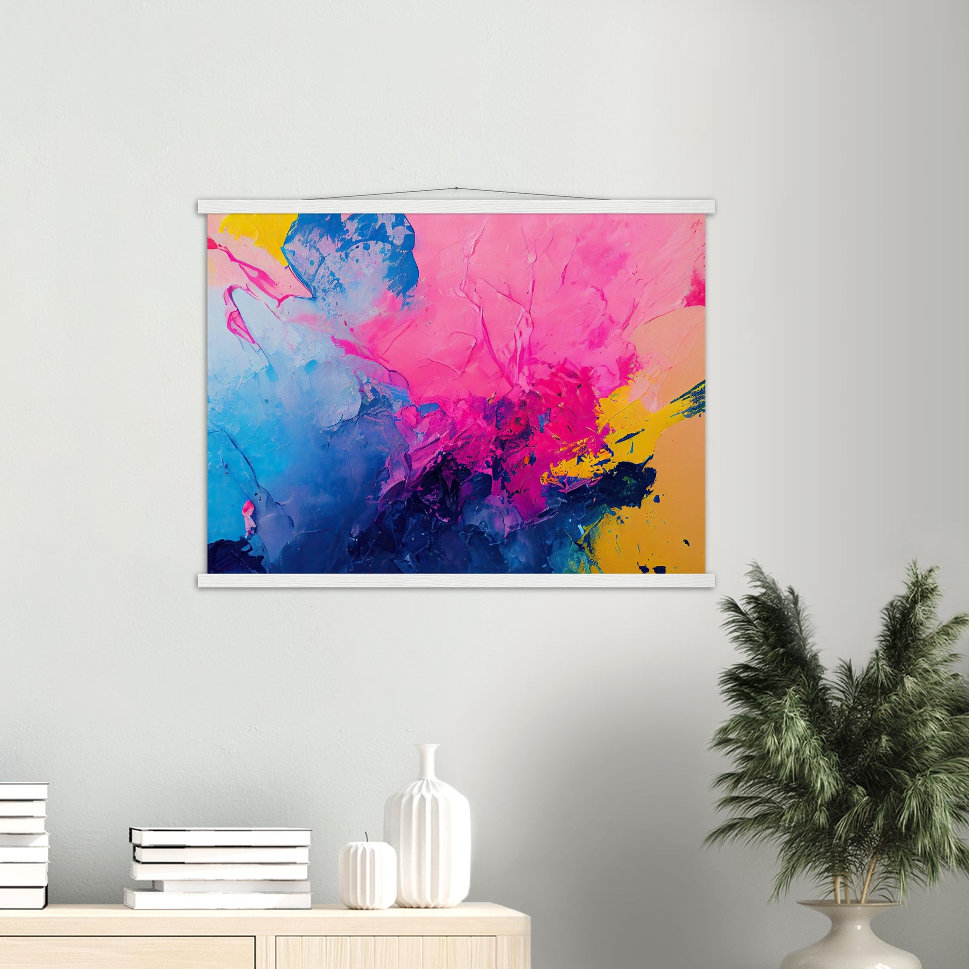 Poster mit Leisten (Holz) in Museumsqualität - Color Splash - Cubism of Art - Fineart - bunt - Wandkunst - Colorfull - Poster with frame - Abstract Blue Kollektion - artwork - art brand - printed cup personalized - pixelboys - Kunstdrucke - wandbilder - wall art - Kunst auf Tassen - vintage art - Office Poster - Gastrotassen - Wanddekoration - Geschenkidee  - political peace - Baloon - Geschenkidee - Acrylkunst - Geschenkidee - Office Poster - Acryldruck - Abstrakte Kunst