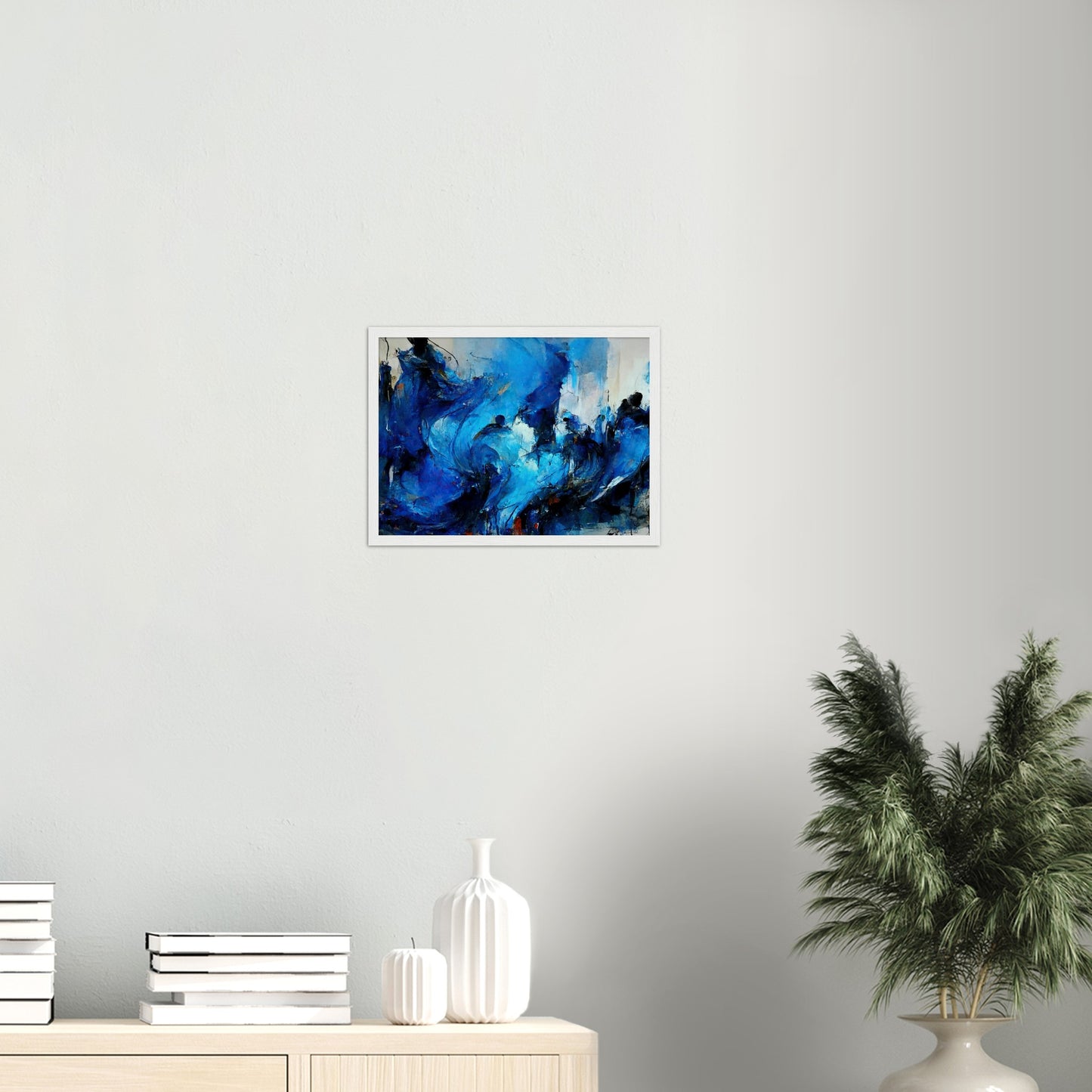 Poster mit Holzrahmen in Museumsqualität - Blue Revolution - Art of Cubism - Fineart - Peace - Wandkunst - Mankind - Poster with frame - Abstract Blue Kollektion - artwork - art brand - printed cup personalized - pixelboys - Kunstdrucke - wandbilder - wall art - Kunst auf Tassen - vintage art - Office Poster - Gastrotassen - Wanddekoration - Geschenkidee  - political peace - freedom - uno - Geschenkidee - Acrylkunst - blauhelme - Geschenkidee - Office Poster - Acryldruck -