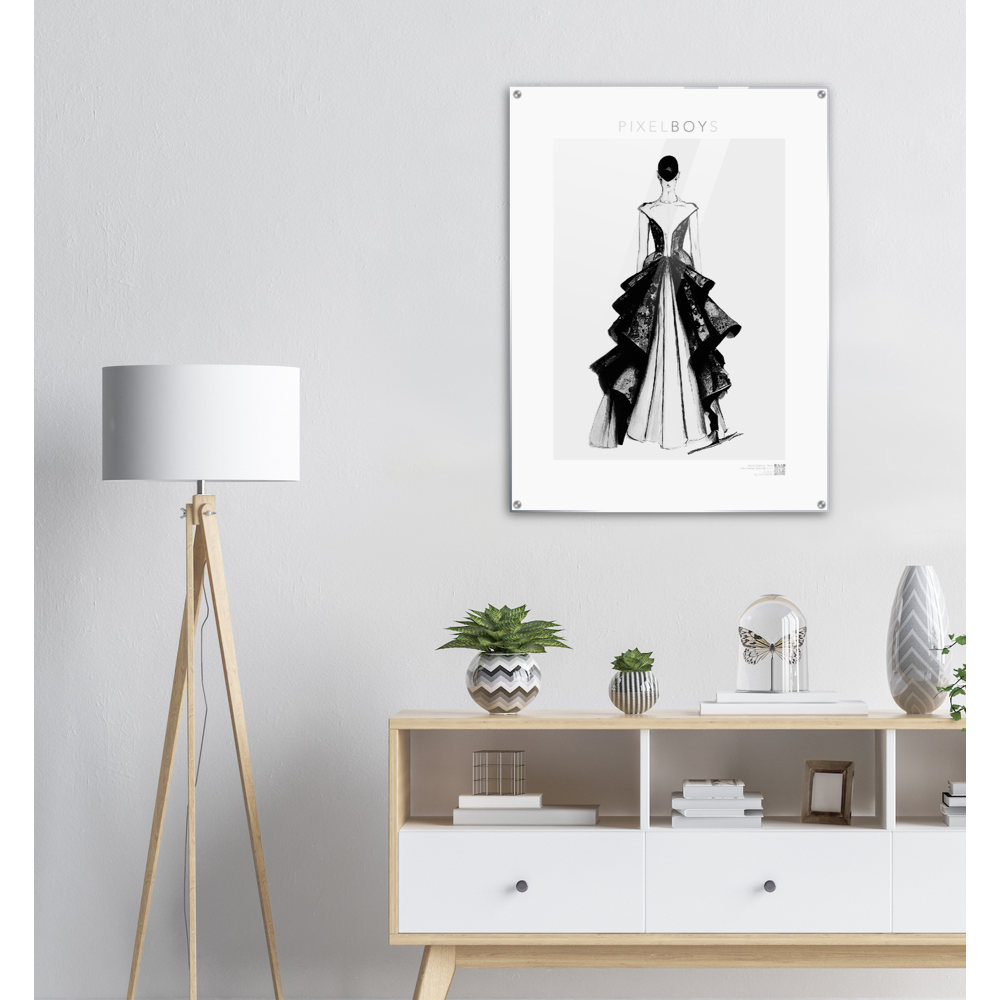 Acrylbild  - Haute Couture - No. 6 - "Lina" - Künstler: "The Unknown Artist Nb. 517" Wandbilder - Pixelboys - Atelier - Milano - Berlin - Munich - Madrid - New York - Dubai - Paris - Tokio - Rom - Lisbon - Ottawa -