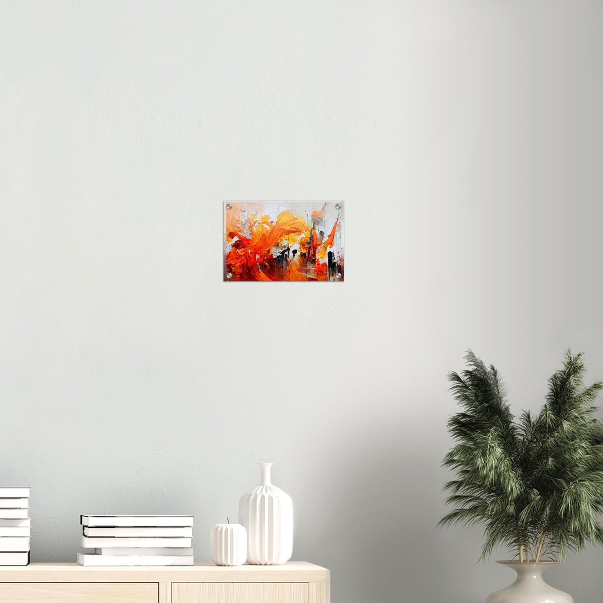 Acrylbild auf Glas - in Museumsqualität - “Urban Indian Summer“ - autumn - Neu-Delhi - Kalkutta- Ölgemälde - Abstract - India Art - Posterleisten - Fineart - Posterrahmen  - Wandkunst - Holzrahmen - Poster with frame - Abstract Orange - artwork - art brand - printed cup personalized - Holzleisten - pixelboys - Kunstdrucke - wandbilder - wall art - Kunst auf Tassen  - Office Poster - Gastrotassen - Wanddekoration - Fineart - Dynamic - Acrylkunst - Geschenkidee - Office Poster - Acryldruck - Abstrakte Kunst -